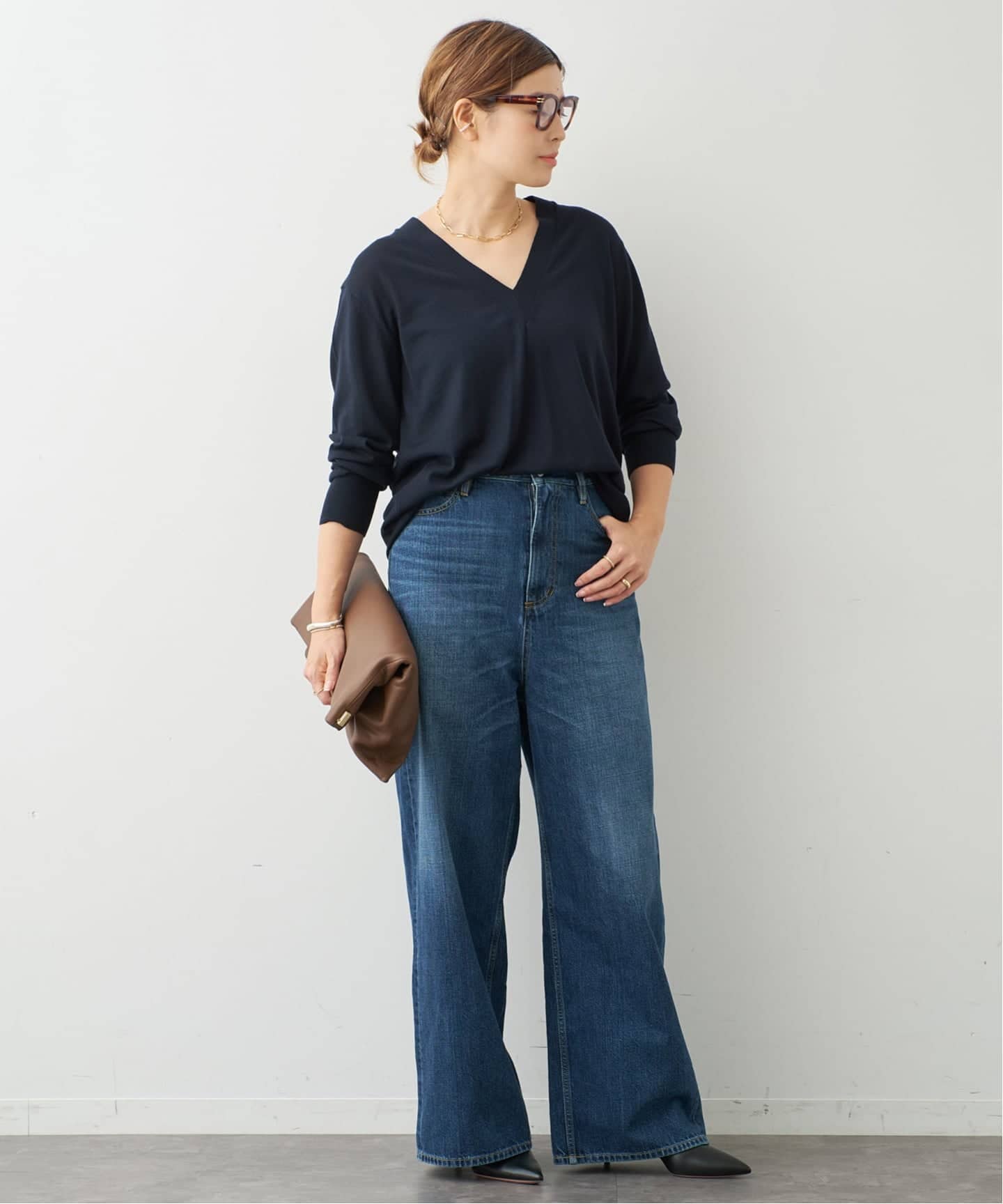 MILLENNIUM Vネック プルオーバー（ニット／セーター）｜Deuxieme