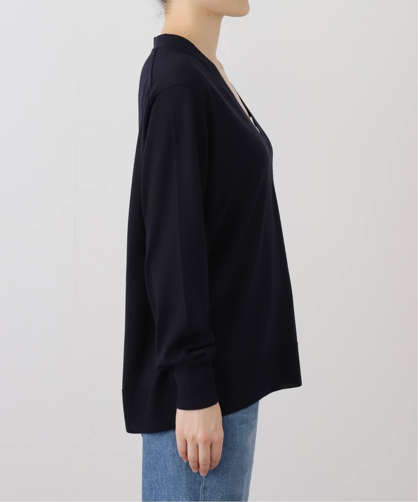 【美品】ミューズ ドゥーズィエム クラス Vネックプルオーバー リブニット Deuxieme Classe（ドゥーズィエムクラス）の「Code Lily Vネック