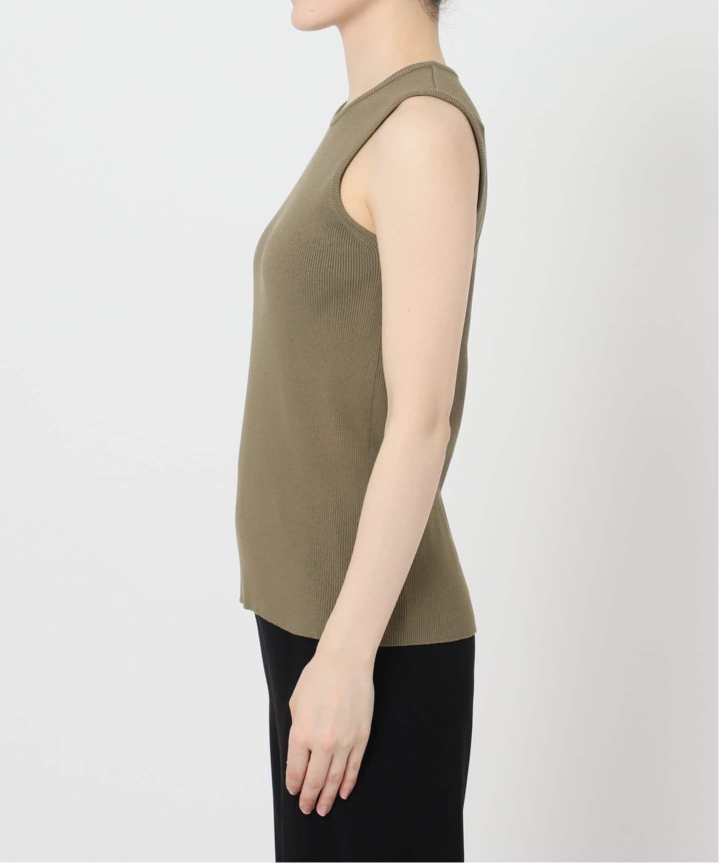 Deuxieme Classe ドゥーズィエムクラス タンクトップ カーキ DINER B CROP タンクトップ（ニット／セーター）｜Deuxieme