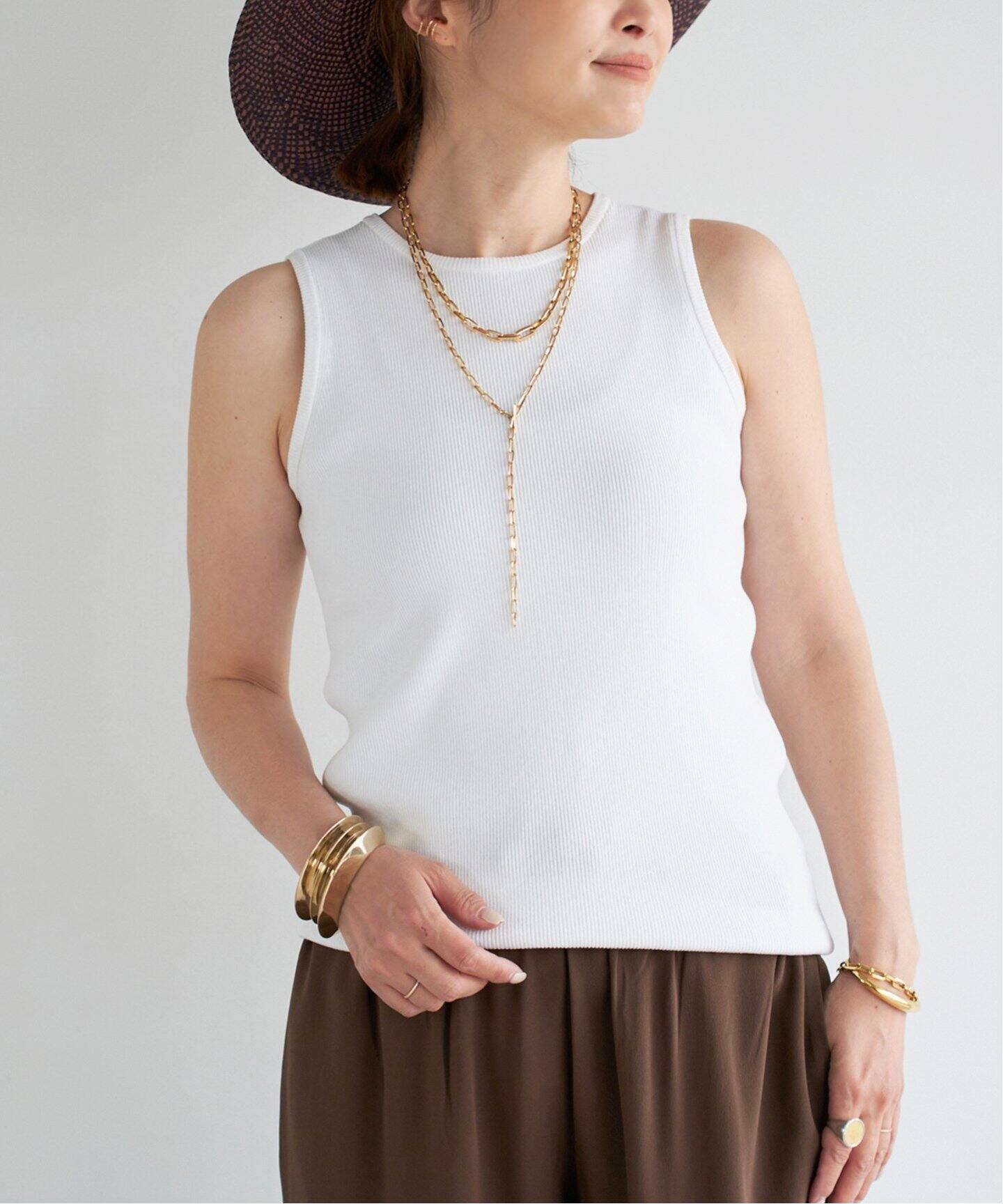 【えんどう】新品タグ付✨️ドゥーズィエムクラス　Diner B AW 追加 Diner B CROP タンクトップ（ニット／セーター）｜Deuxieme