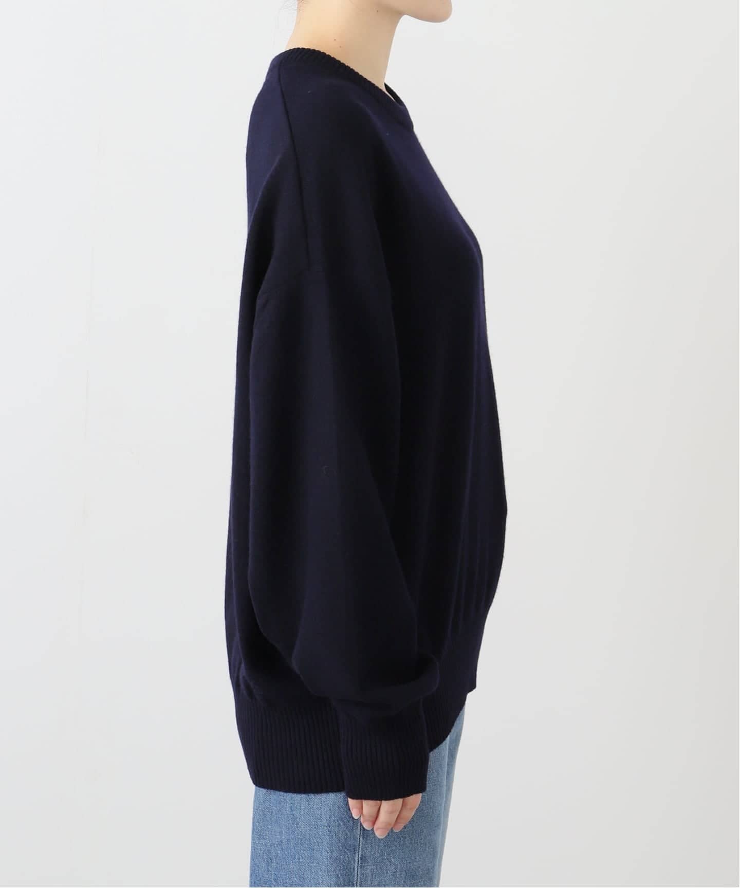 Deuxieme Classe JUSPER クルーネックプルオーバー　ネイビー JUSPER クルーネック プルオーバー（ニット／セーター）｜Deuxieme