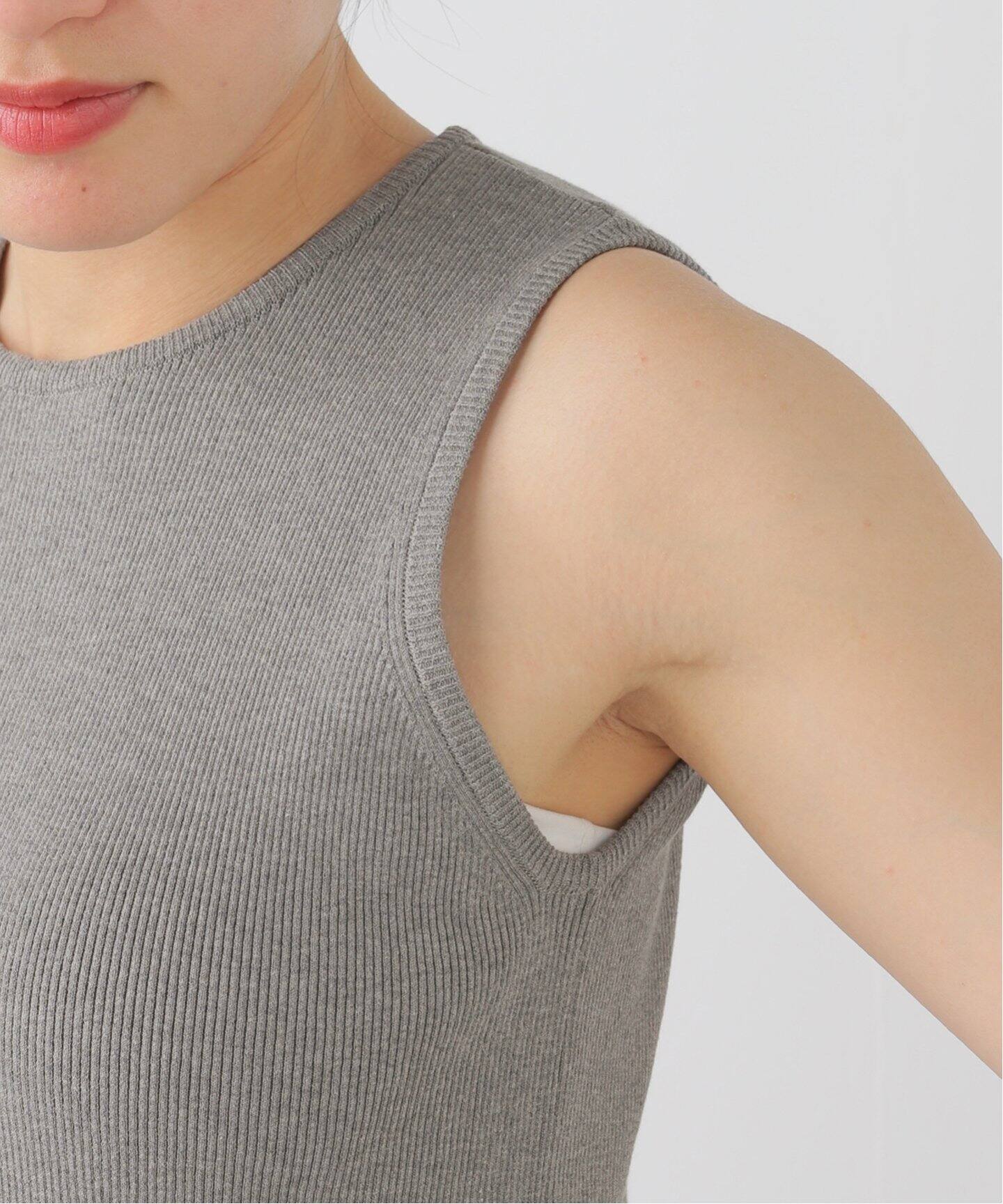 Deuxieme Classe LOREL RIB タンクトップ　グレー LOREL D RIB タンクトップ（ニット／セーター）｜Deuxieme