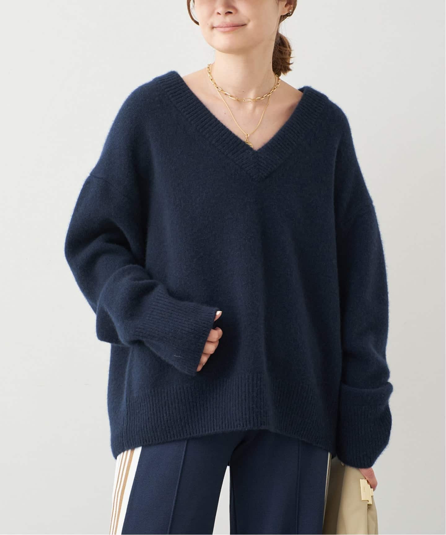 Deuxieme Classe★CASHY OVER Vネック プルオーバー新品 CASHY OVER Vネック プルオーバー（ニット／セーター）｜Deuxieme