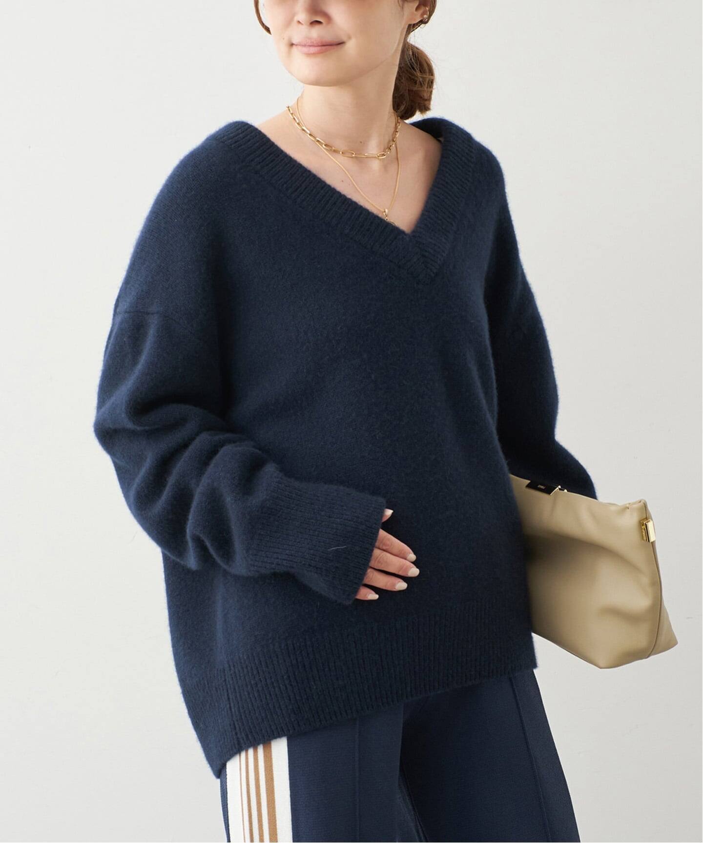 CASHY OVER Vネック プルオーバー（ニット／セーター）｜Deuxieme