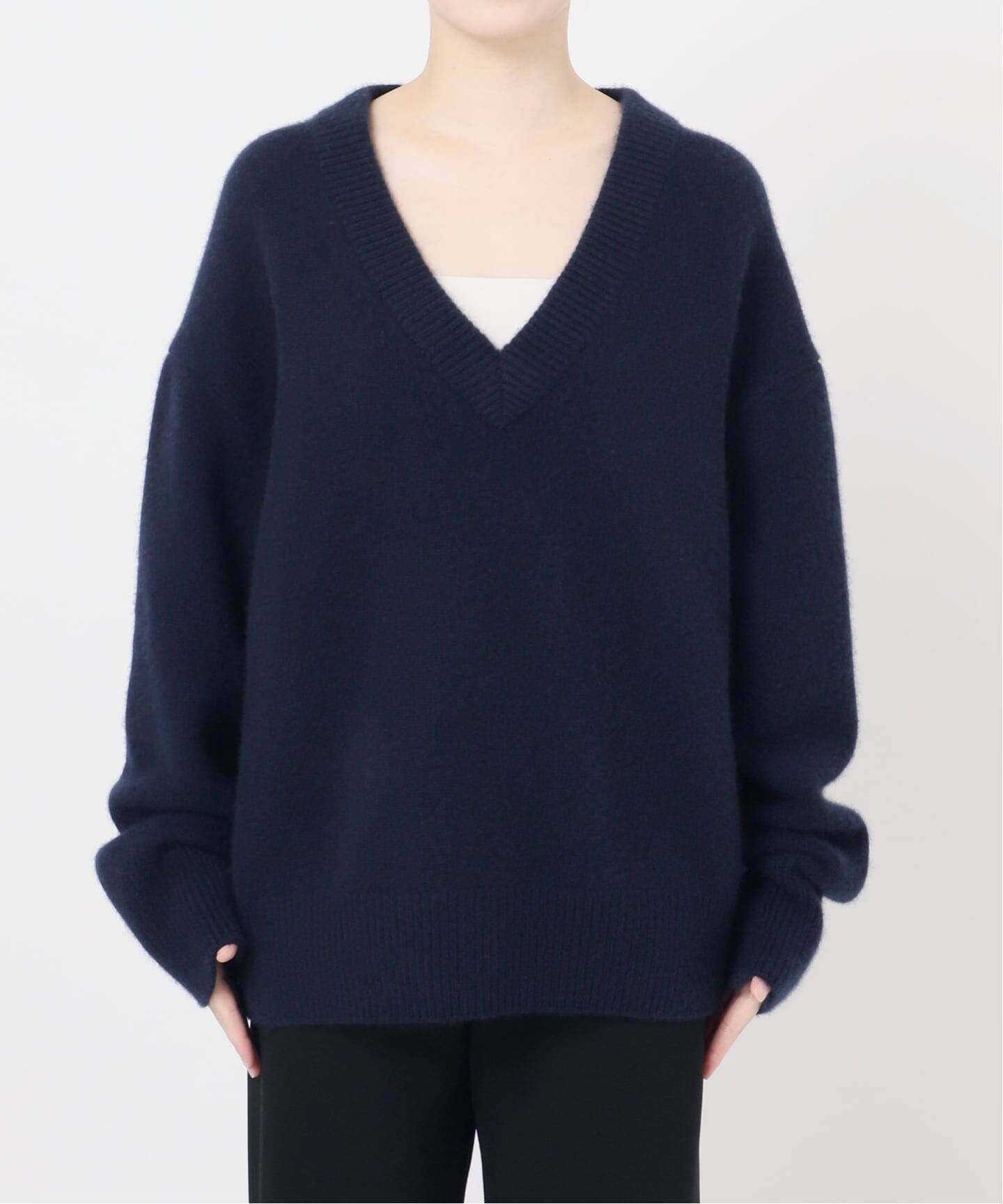 CASHY OVER Vネック プルオーバー（ニット／セーター）｜Deuxieme