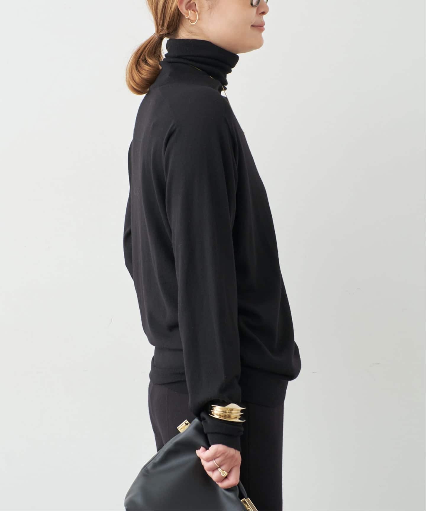 ▼ドゥーズィエムクラス ドロップショルダー リブ タートルネック プルオーバー Deuxieme Classe（ドゥーズィエムクラス）の「EVERYDAY I LIKE