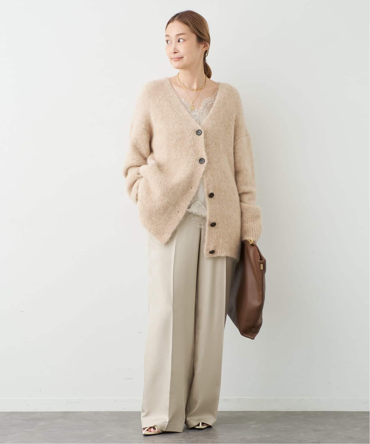 のん　ドゥーズィエムクラス　カシミヤニットカーディガン　(ベージュ) ドゥーズィエムクラス DEUXIEME CLASSE atmosphere カーディガン