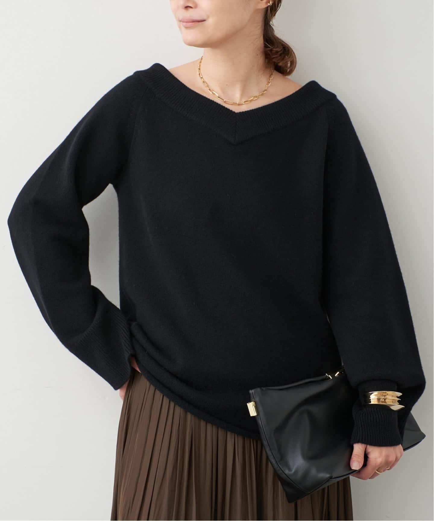 ミドルゲージ Vネック ニット（ニット／セーター）｜Deuxieme Classe