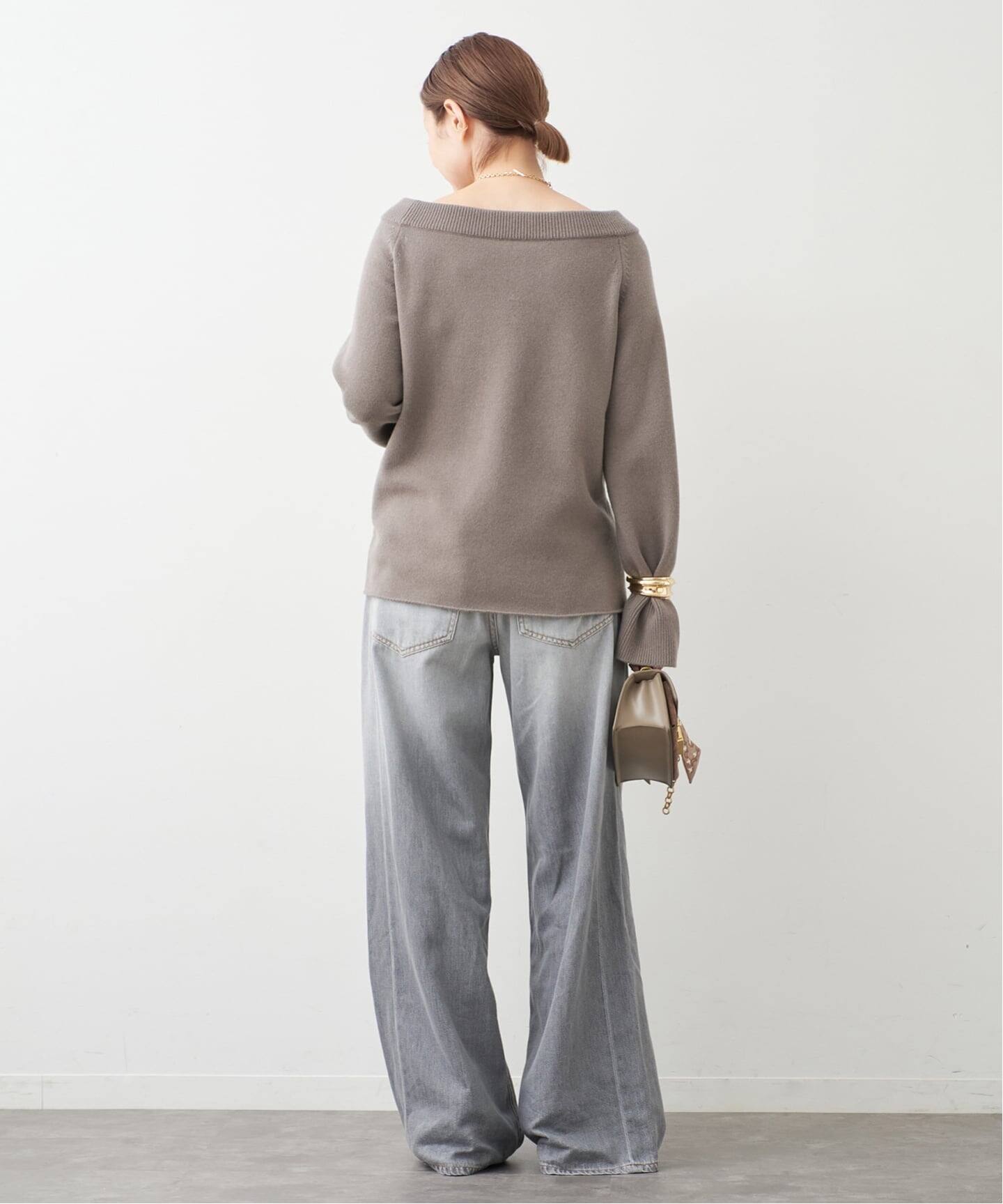 美品*ドゥーズィエムクラス Vネック ミドルゲージニット コットン ゆったり ミドルゲージ Vネック ニット（ニット／セーター）｜Deuxieme