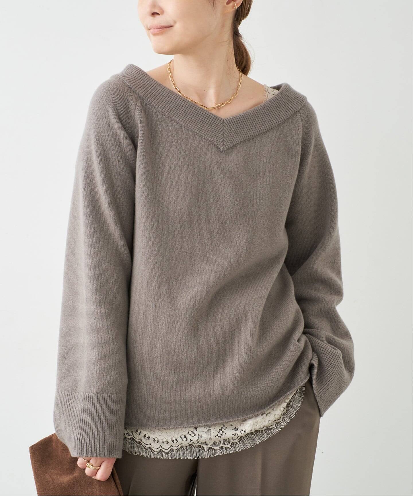 ミドルゲージ Vネック ニット（ニット／セーター）｜Deuxieme Classe