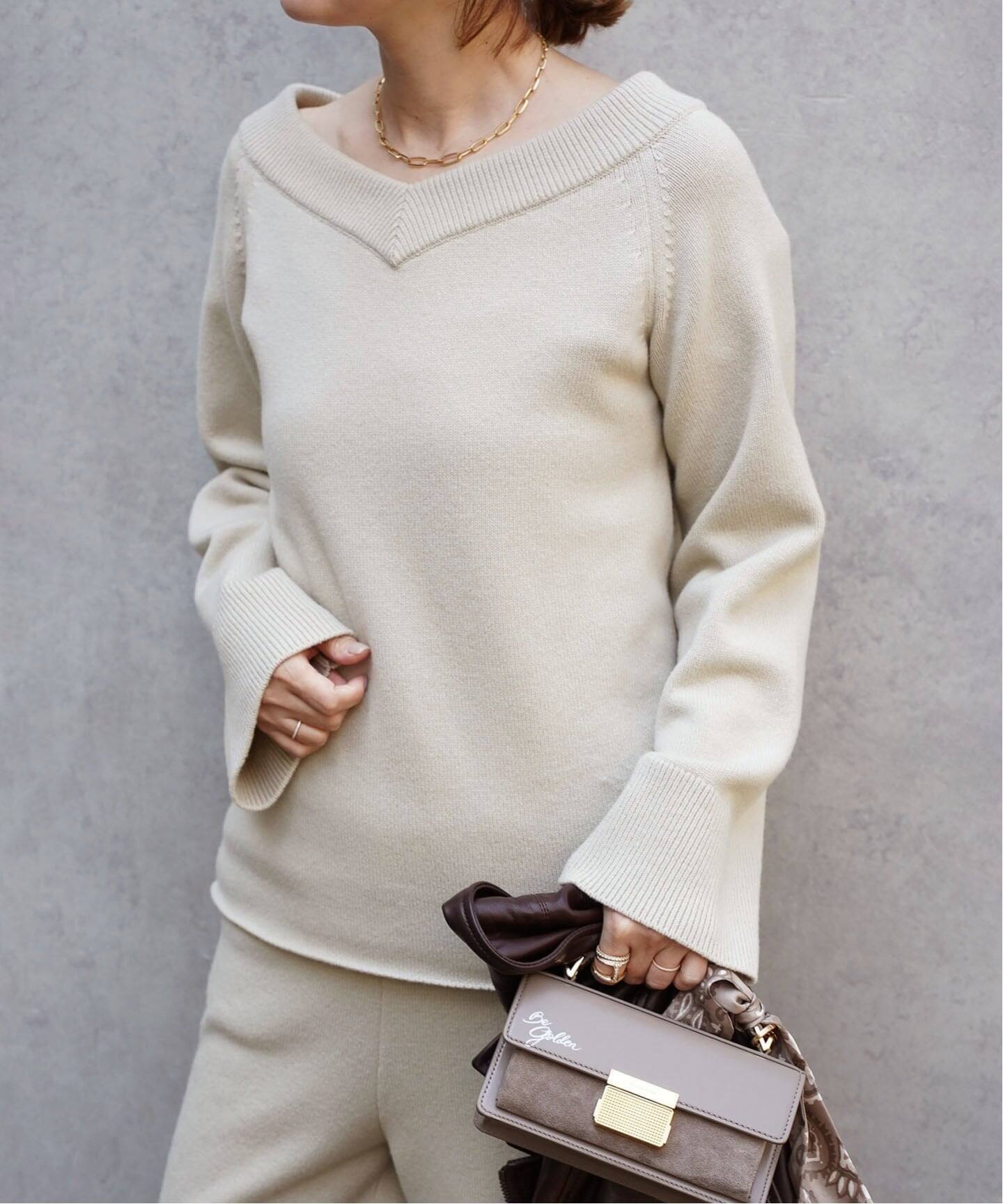 ミドルゲージ Vネック ニット（ニット／セーター）｜Deuxieme Classe