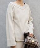 *ミドルゲージ Vネック ニット