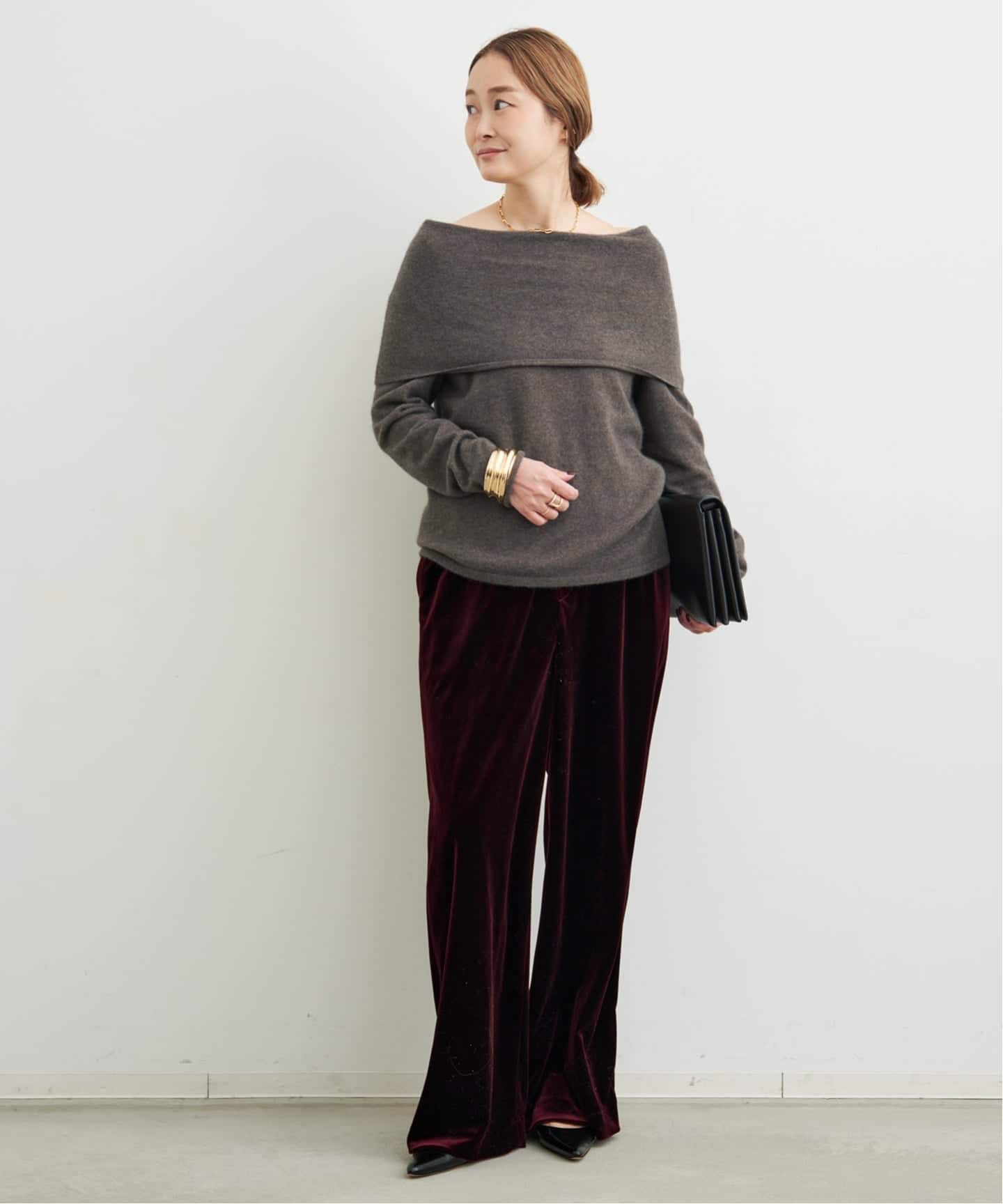 Deuxieme ドゥーズィエムクラス GOODGRIEF カシミアニット Fluffy Off Shoulder ニット（ニット／セーター）｜Deuxieme Classe