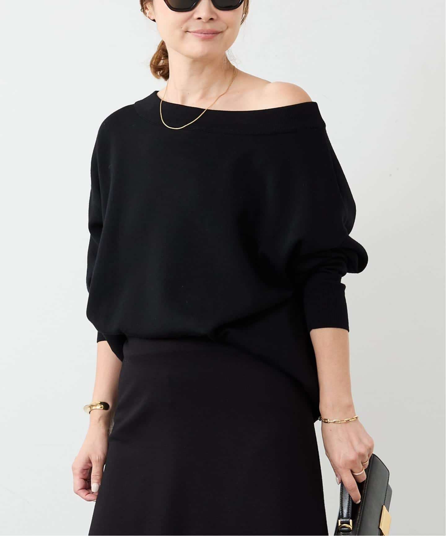 ドゥーズィエムクラス　off shoulder プルオーバー　オフショルダー off shoulder プルオーバー（ニット/セーター）｜Deuxieme