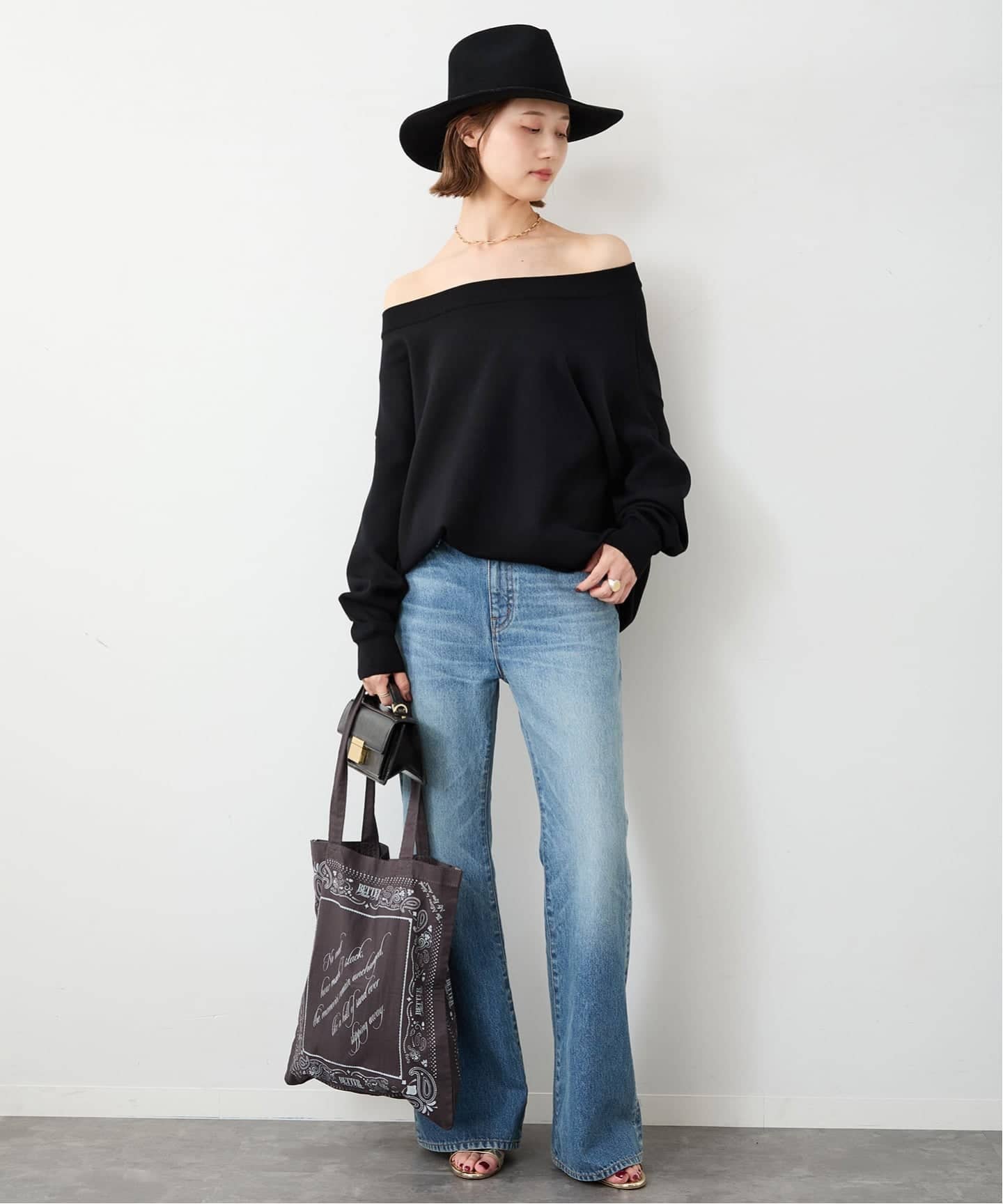 ドゥーズィエムクラス　off shoulder プルオーバー　オフショルダー off shoulder プルオーバー（ニット/セーター）｜Deuxieme