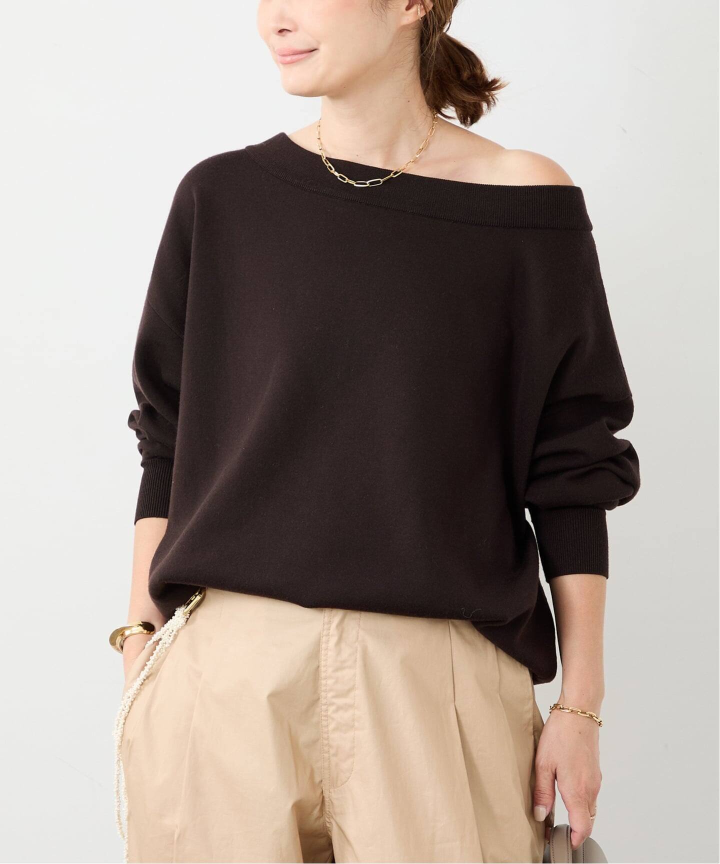 美品・2024年春夏・現行品　DeuxiemeClasse オフショルダーニット 美品・2024年春夏・現行品 DeuxiemeClasse オフショルダーニット