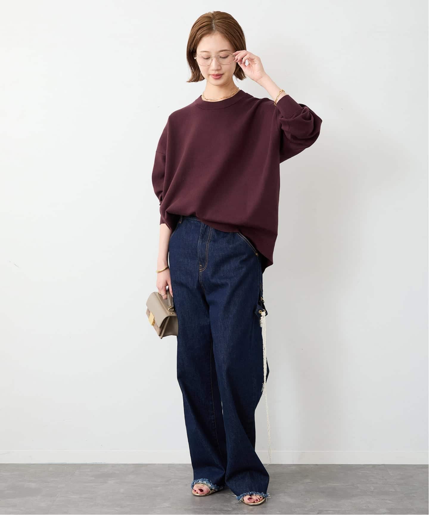 ドゥーズィエムクラスSmooth Relax Knit 新品　ボルドー　ニット Smooth Relax ニット（ニット／セーター）｜Deuxieme Classe