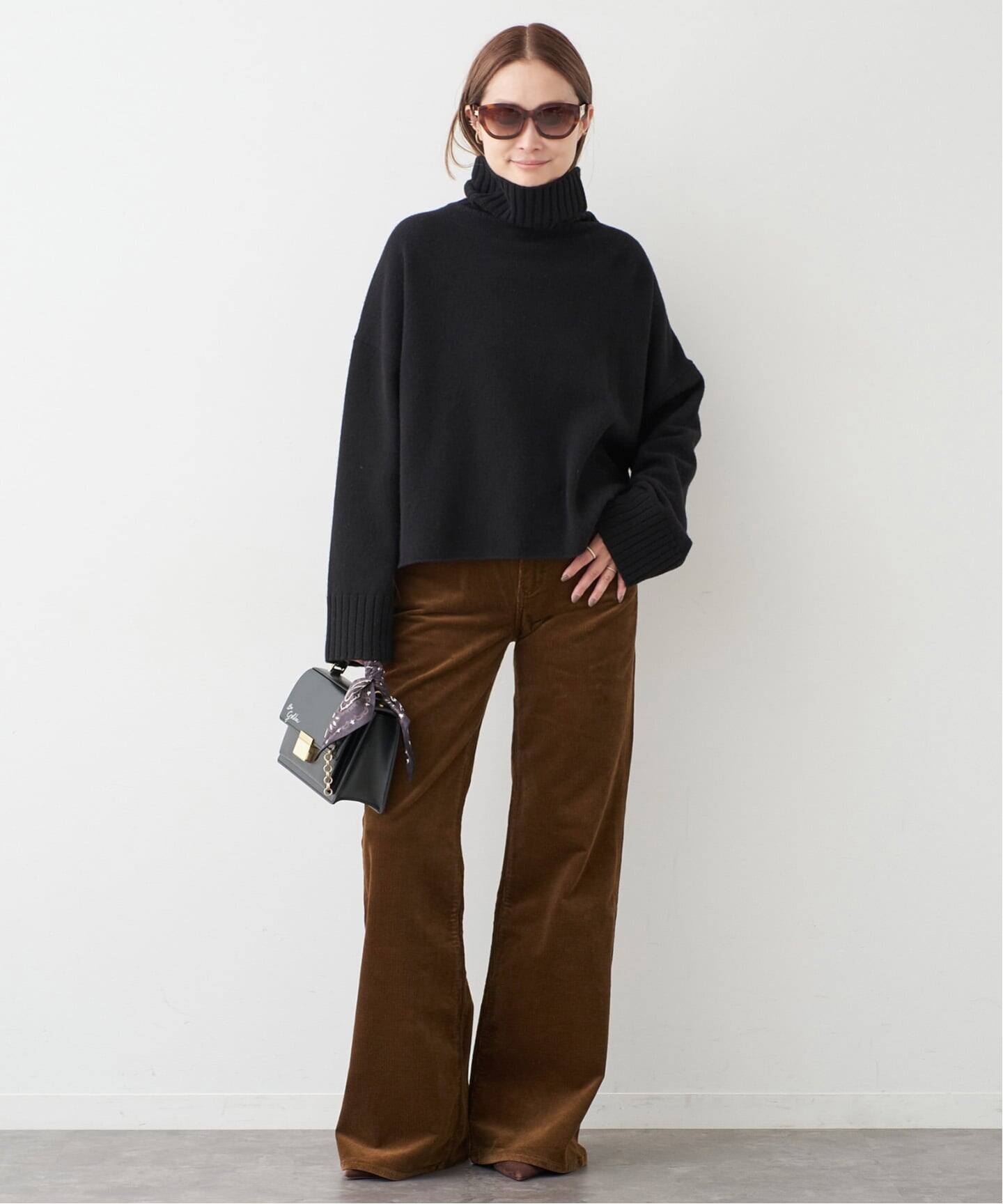 23AW✨ドゥーズィエムクラス　Cropped タートルネック　ニット　ブラック Deuxieme Classe（ドゥーズィエムクラス）の「《予約》*Cropped