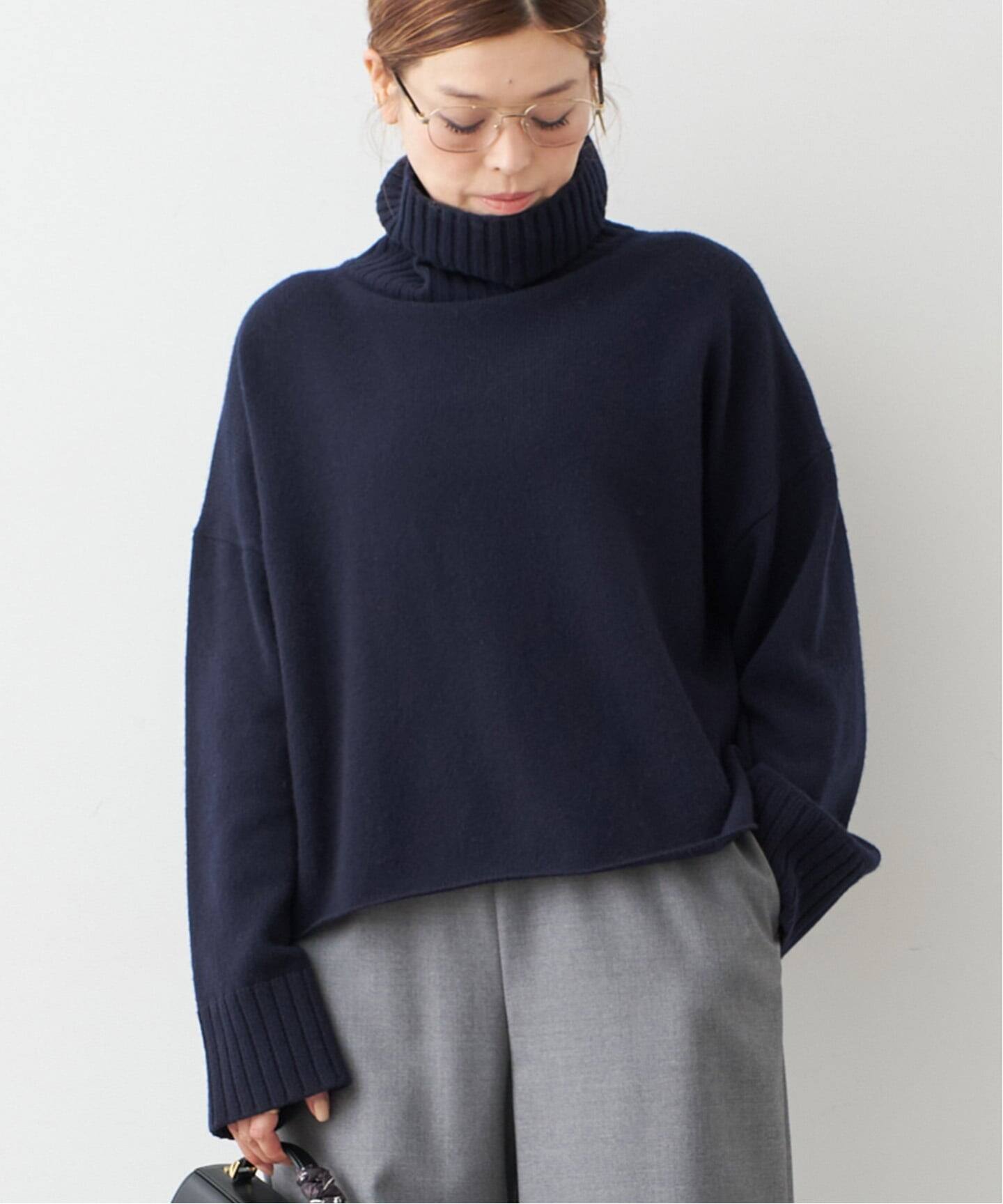 Cropped タートルネック ニット（ニット／セーター）｜Deuxieme