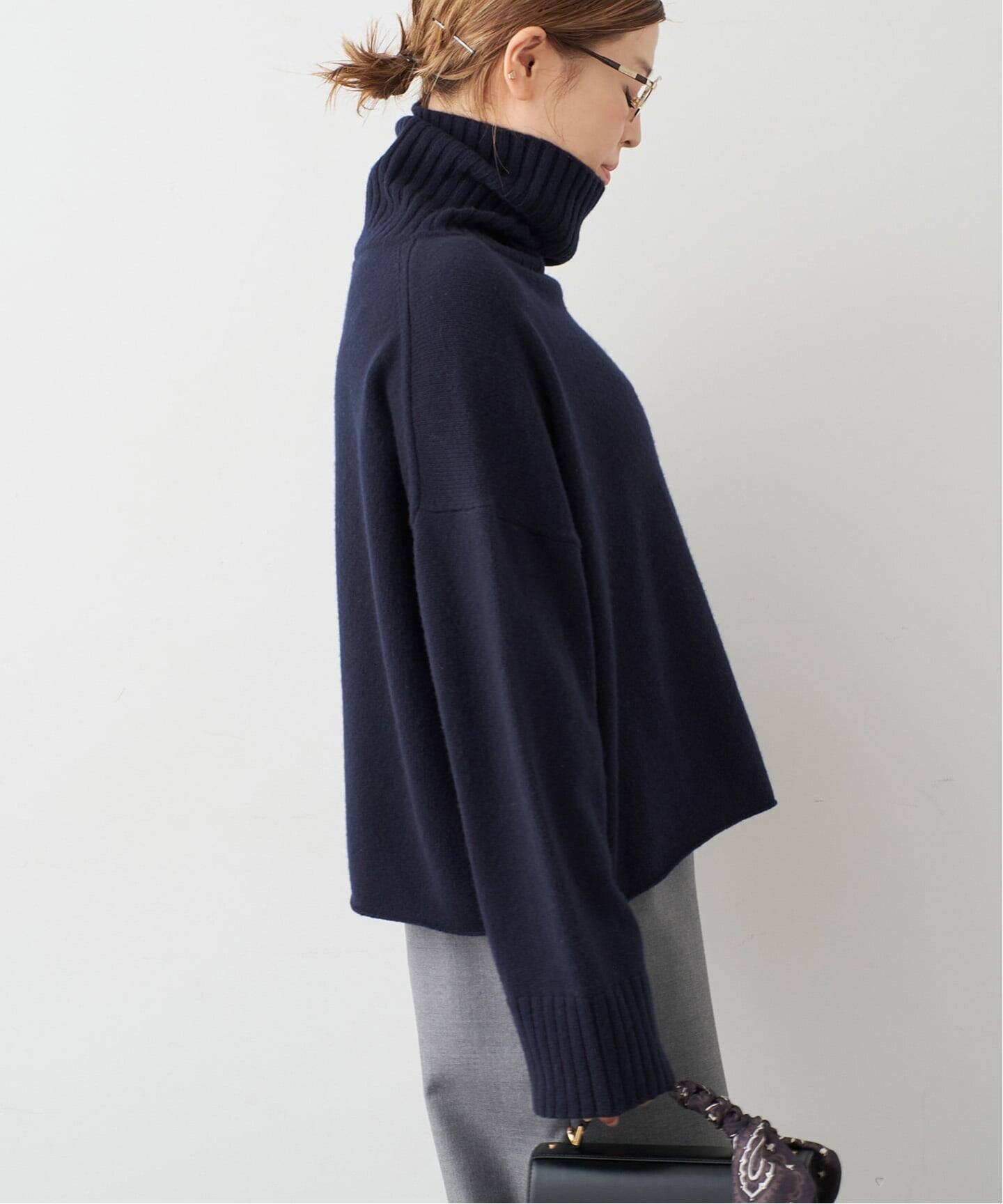 【定価約4万✨】ドゥーズィエムクラス　タートルネックニットドレス　カシミヤ混　黒 Deuxieme Classe（ドゥーズィエムクラス）の「タートルネック