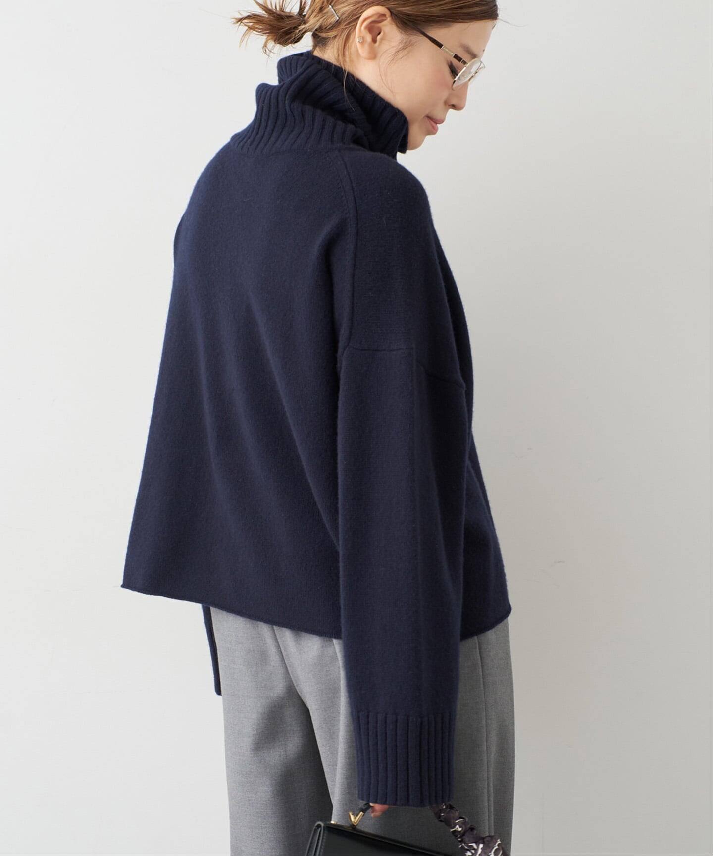 23AW✨ドゥーズィエムクラス　Cropped タートルネック　ニット　ブラック Cropped タートルネック ニット（ニット／セーター）｜Deuxieme Classe