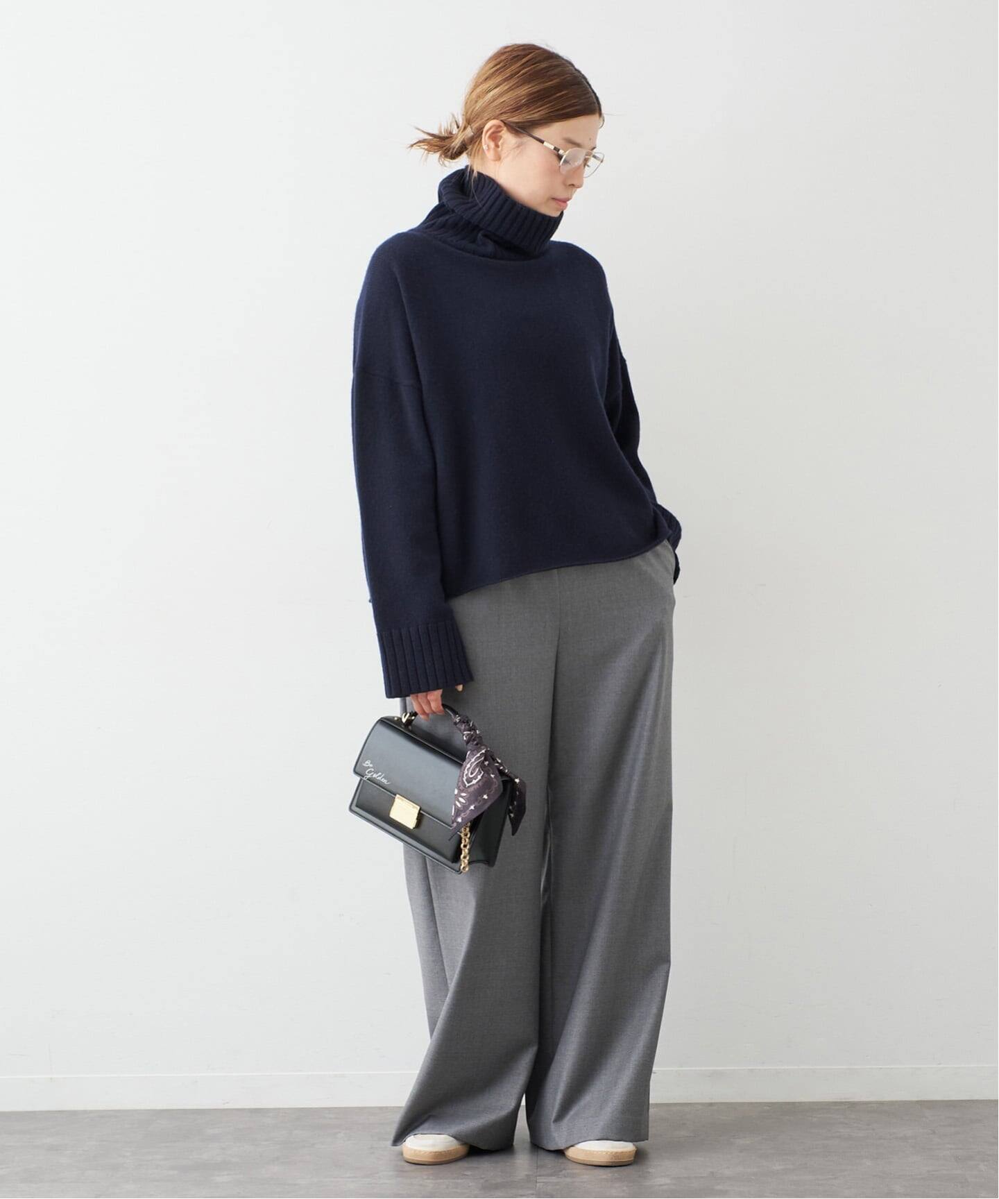 【定価約4万✨】ドゥーズィエムクラス　タートルネックニットドレス　カシミヤ混　黒 定価約4万✨】ドゥーズィエムクラス タートルネックニットドレス