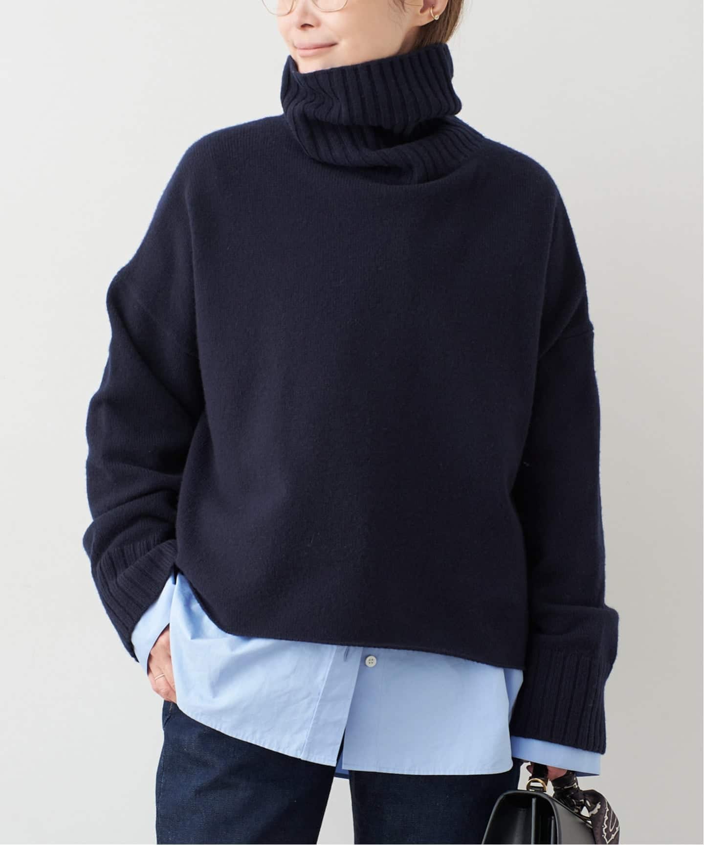 Cropped タートルネック ニット（ニット／セーター）｜Deuxieme Classe