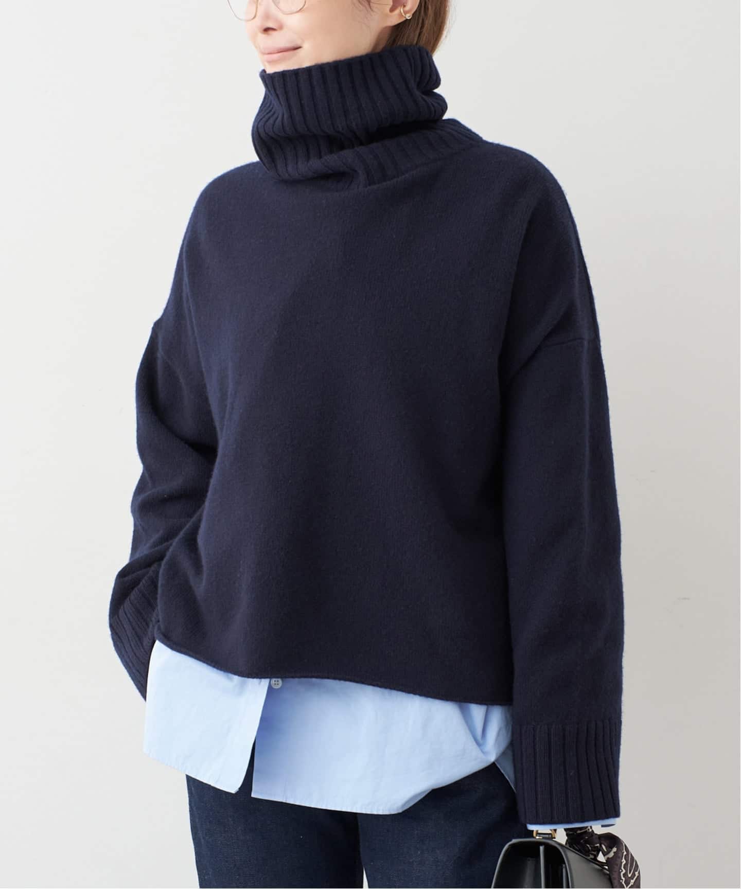 23AW✨ドゥーズィエムクラス　Cropped タートルネック　ニット　ブラック Cropped タートルネック ニット（ニット／セーター）｜Deuxieme