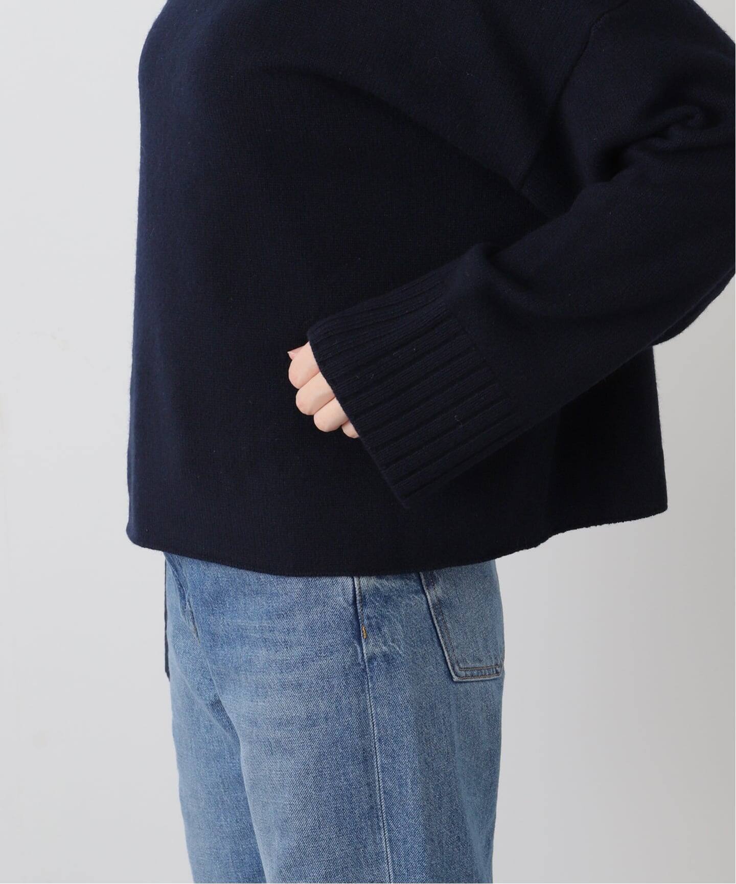 新品タグ付2025ドゥーズィエムクラスCroppedタートルネックニットネイビー Cropped タートルネック ニット（ニット/セーター）｜Deuxieme Classe