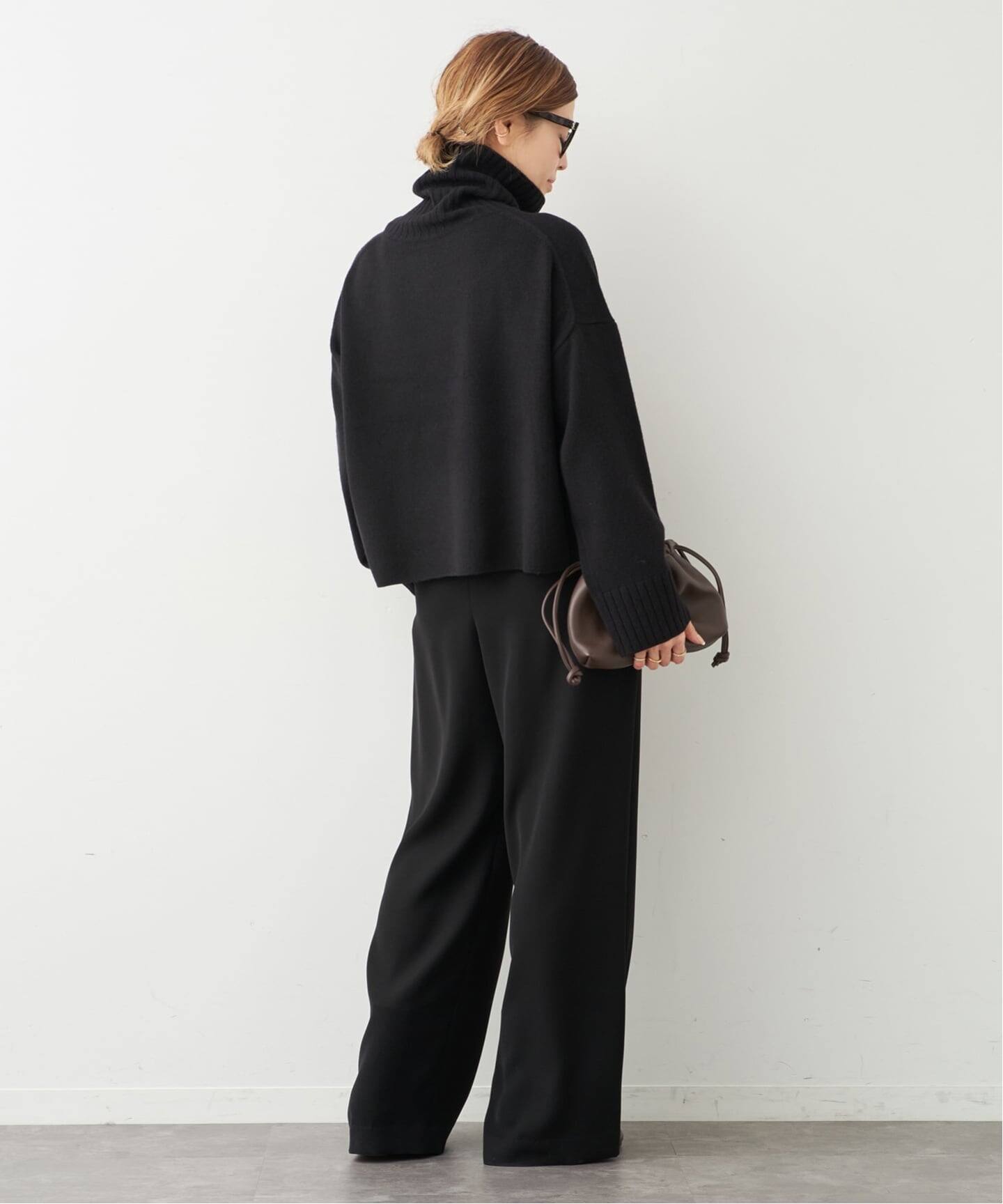 【定価約4万✨】ドゥーズィエムクラス　タートルネックニットドレス　カシミヤ混　黒 予約》追加 *Cropped タートルネック ニット（ニット／セーター