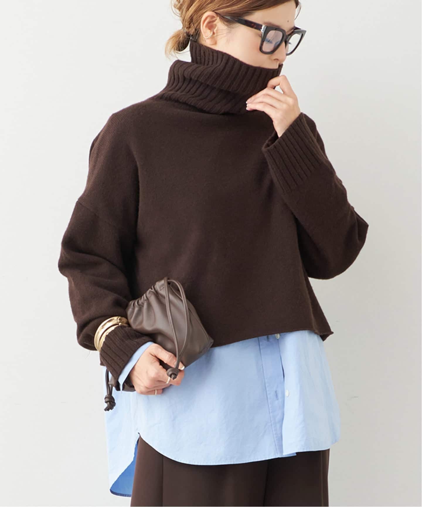 予約》追加 *Cropped タートルネック ニット（ニット／セーター