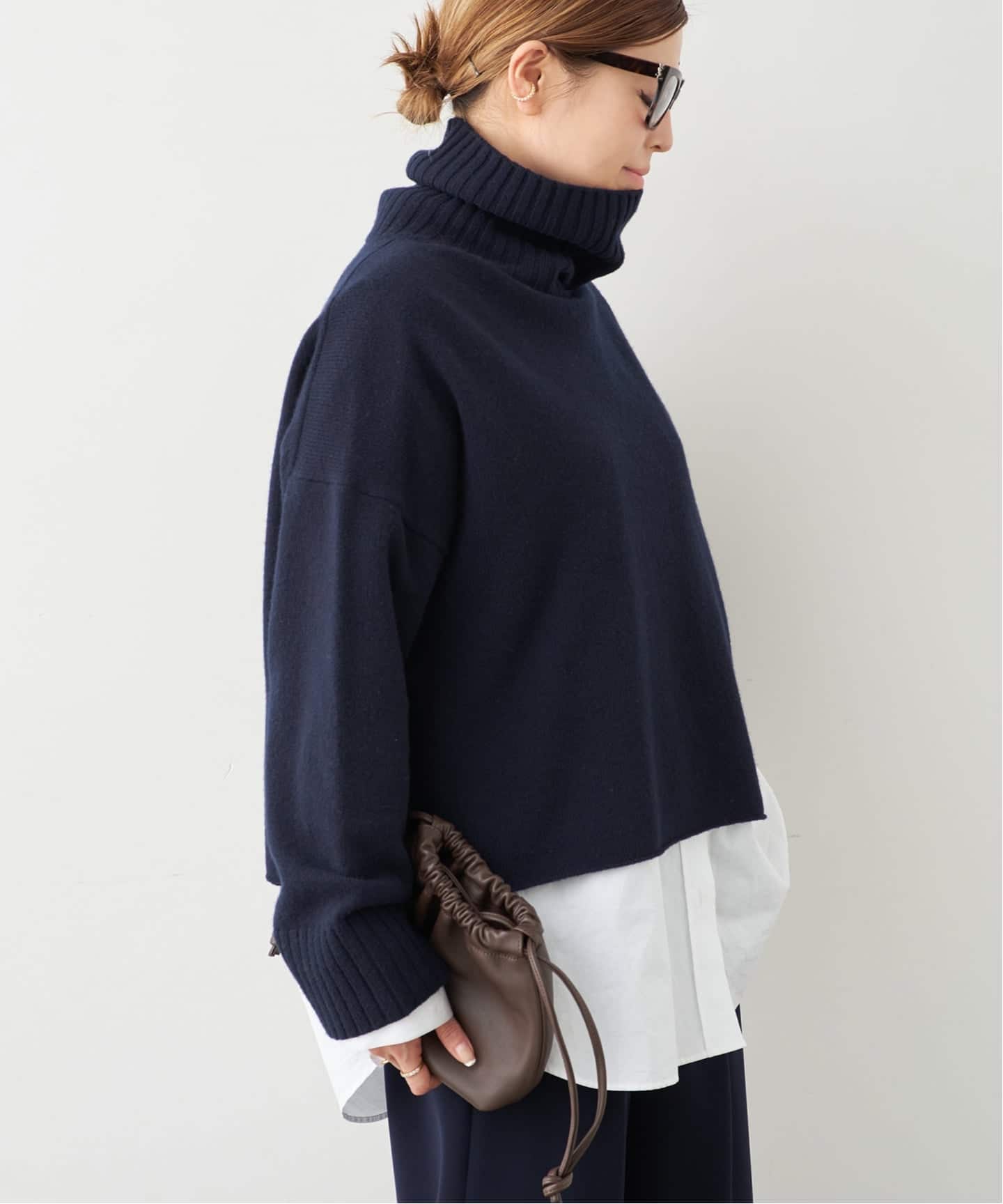 予約》追加 *Cropped タートルネック ニット（ニット／セーター