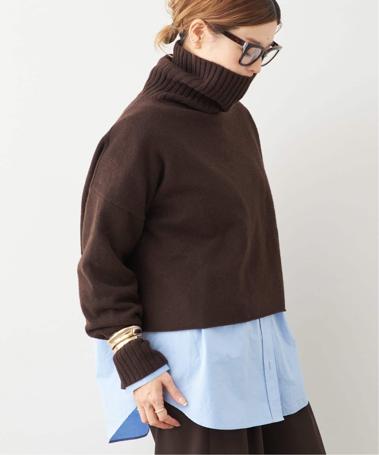 予約》追加 *Cropped タートルネック ニット（ニット／セーター