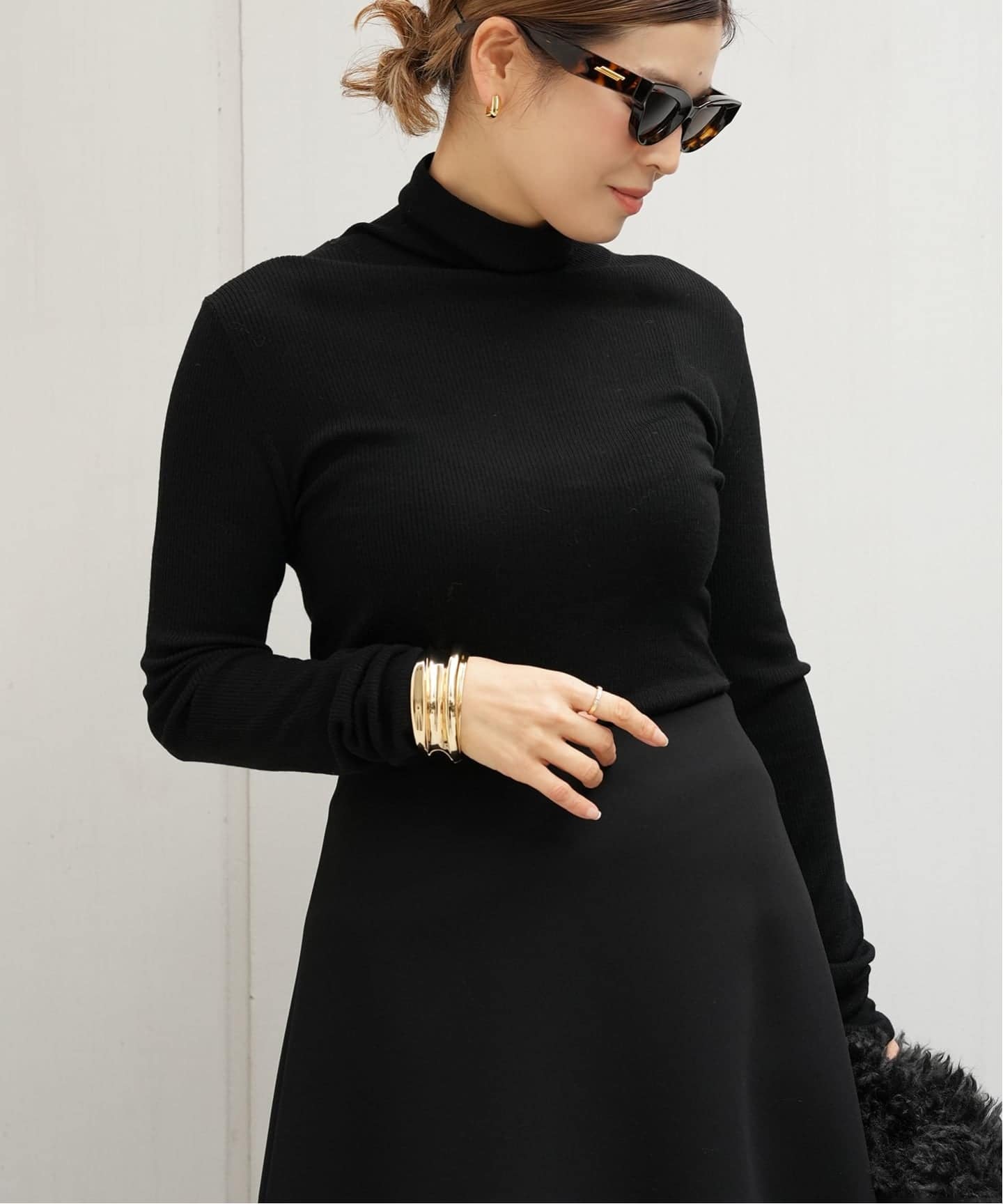 【Deuxieme Classe】Sheer Rib タートルネックプルオーバー Wool Sheer Rib タートルネック プルオーバー（ニット／セーター