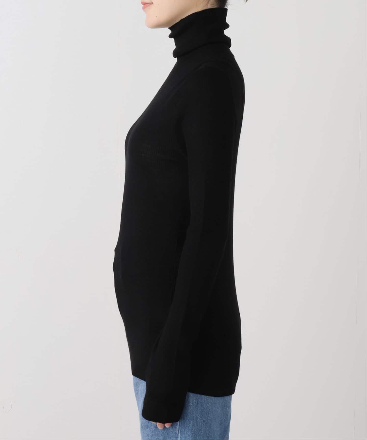 Wool Sheer Rib タートルネック プルオーバー（ニット／セーター