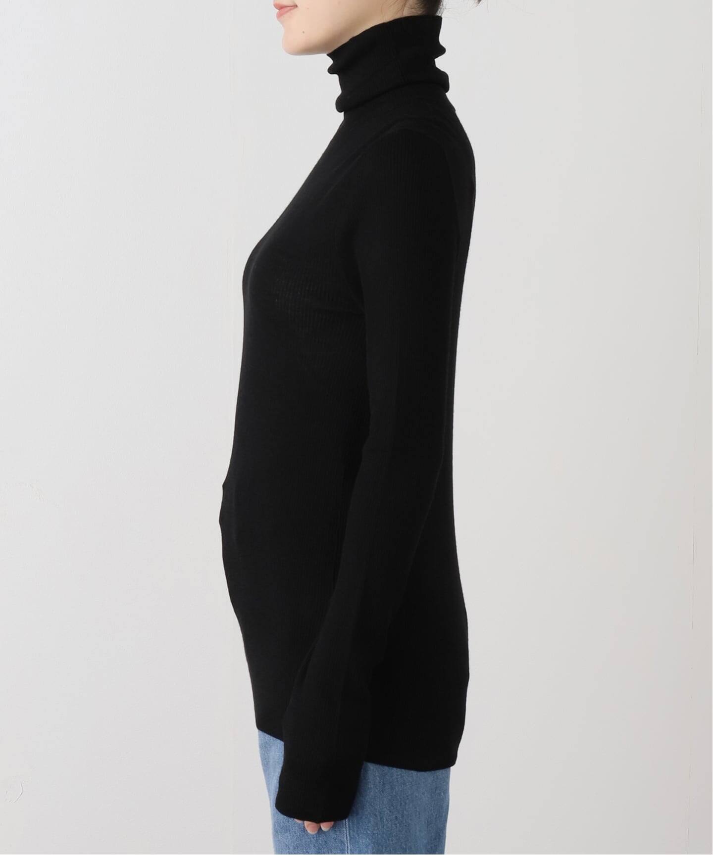 Wool Sheer Rib タートルネック プルオーバー（ニット／セーター
