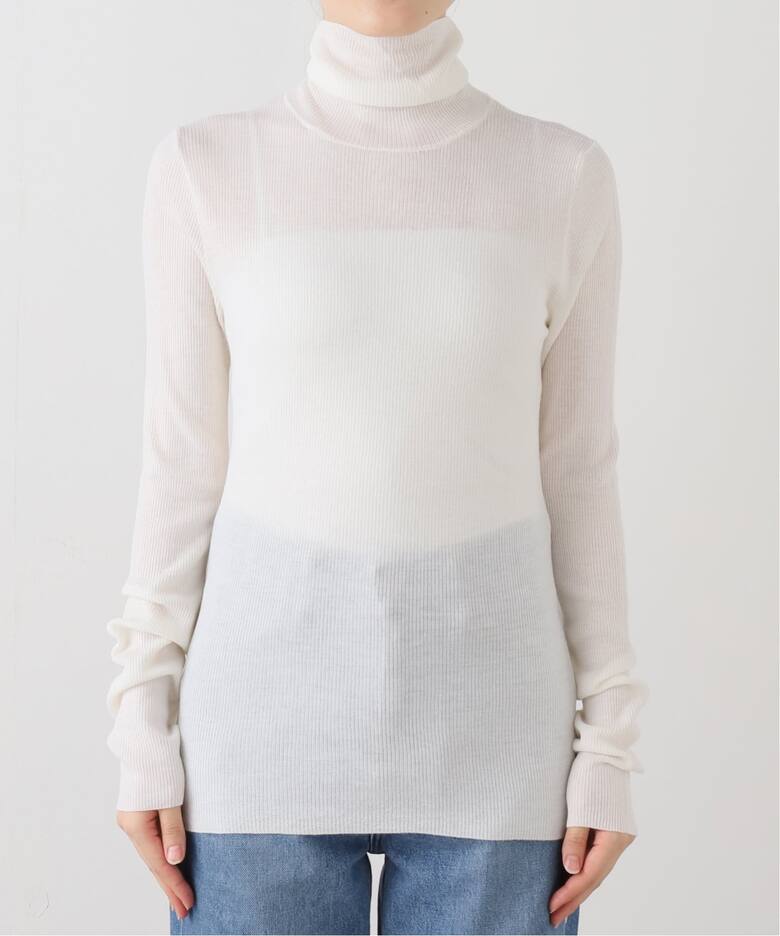 Wool Sheer Rib タートルネック プルオーバー（ニット／セーター 