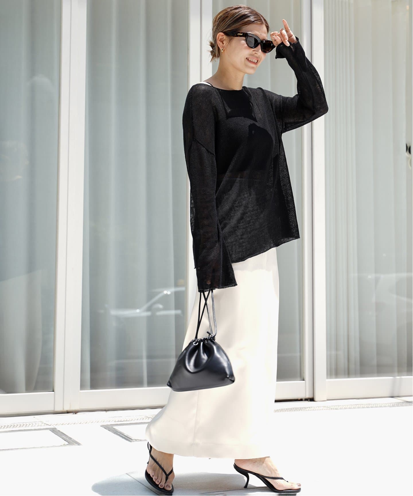 【新品】Deuxieme Classe LINO Sheer プルオーバー LINO Sheer プルオーバー（ニット／セーター）｜Deuxieme Classe