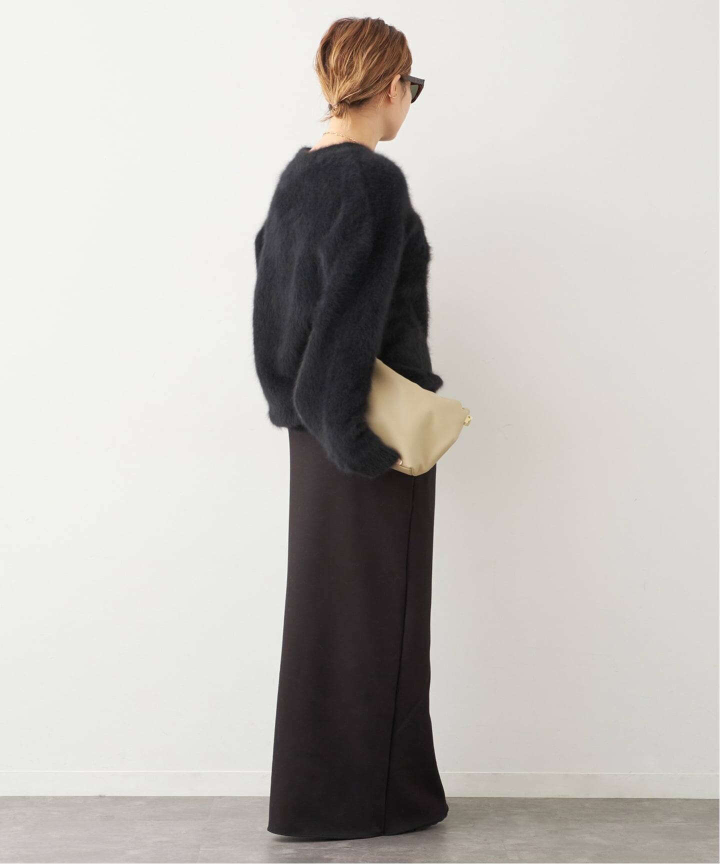 Deuxieme Classe DUET クルーネックセーター ブラック DUET クルーネック セーター（ニット／セーター）｜Deuxieme Classe