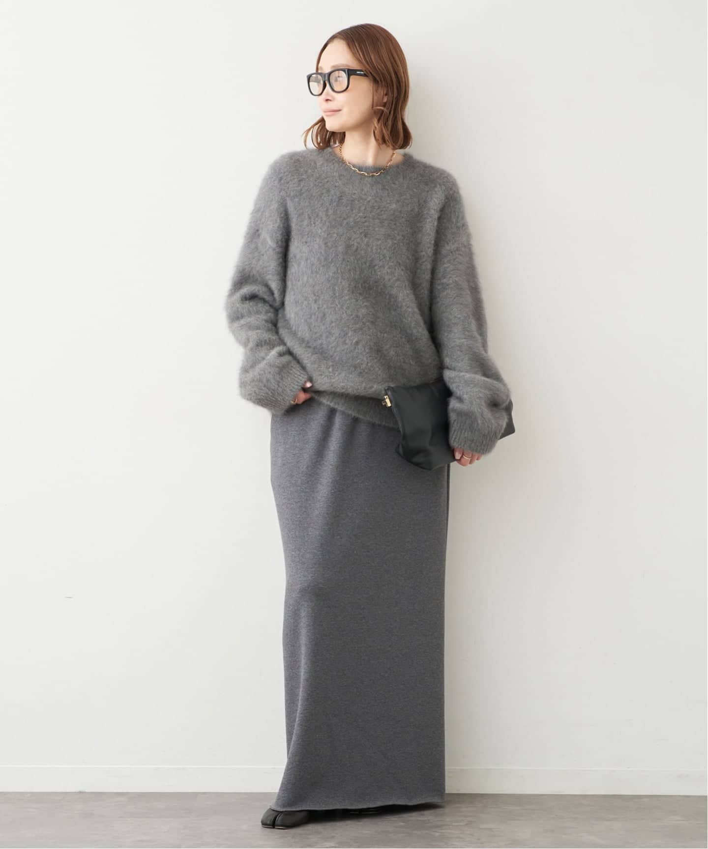 Deuxieme Classe 　DUET クルーネックセーター　グレー DUET クルーネック セーター（ニット／セーター）｜Deuxieme Classe