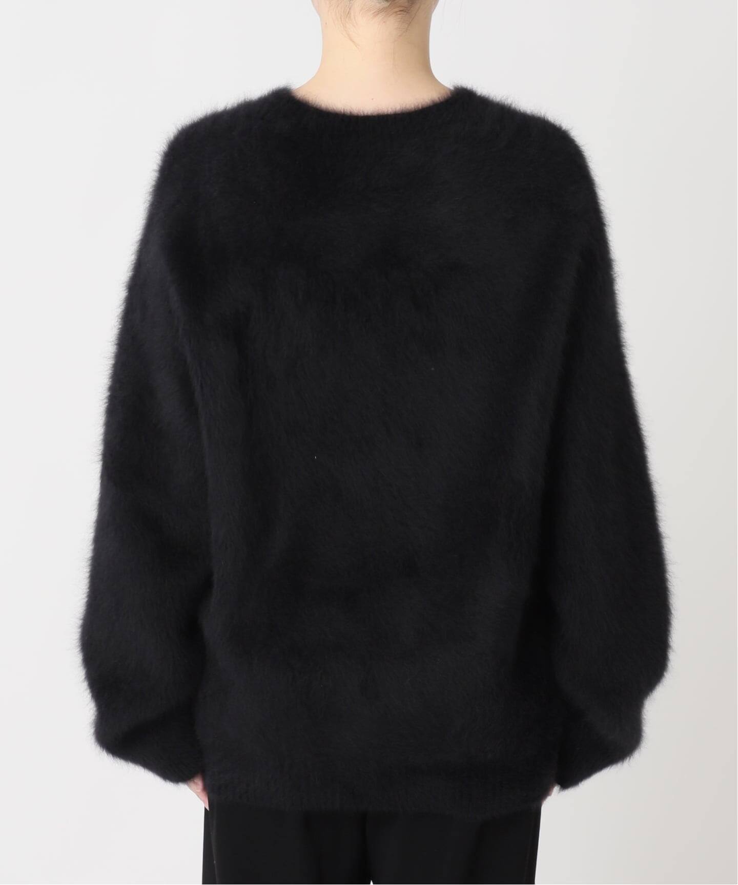 DUET クルーネックセーター　ドゥーズィエムクラス　ファー　ニット　黒 DUET クルーネックセーター ドゥーズィエムクラス ファー ニット 黒