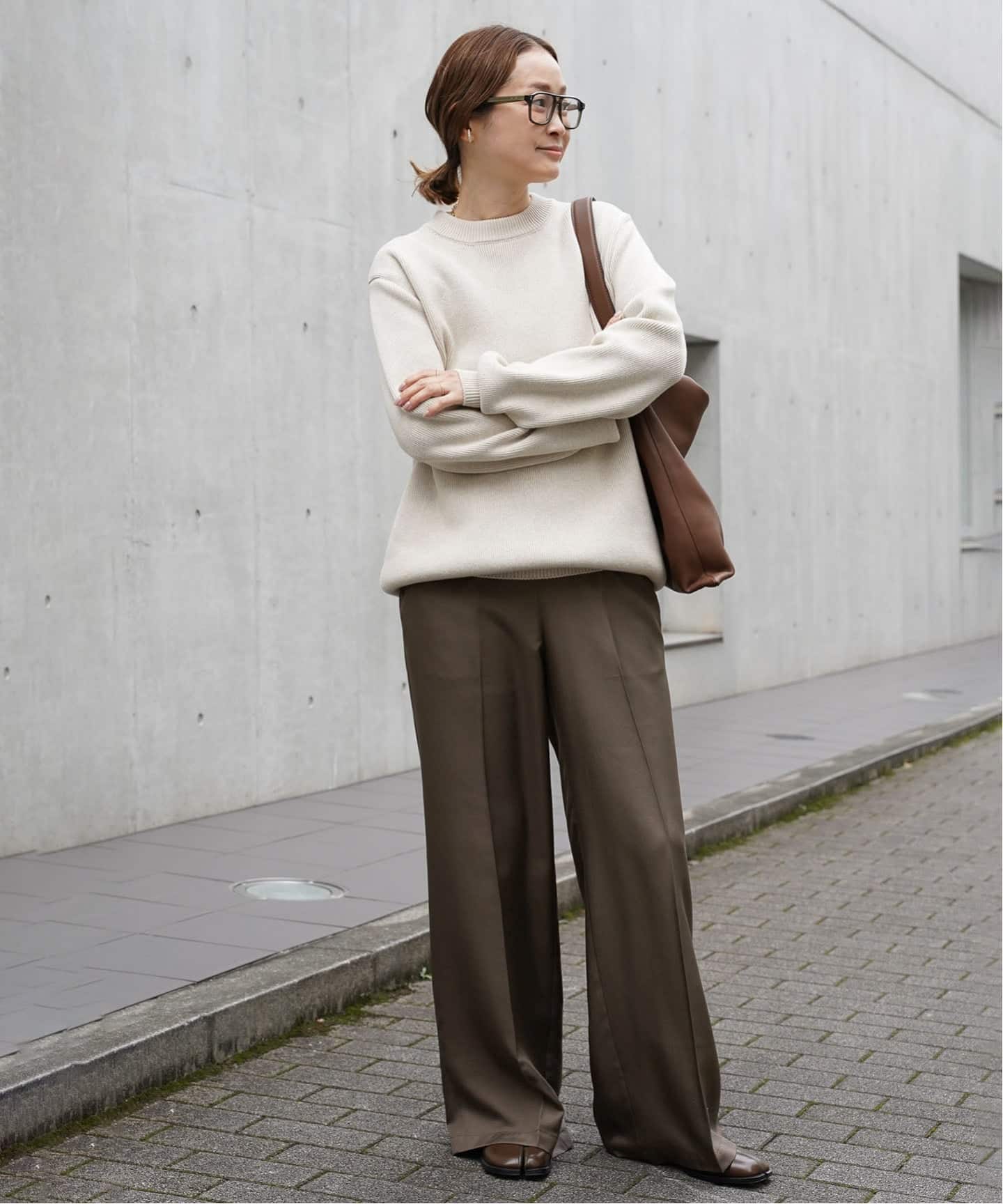 ドゥーズィエムクラス　ゴールデングース　ニット　グレー GOLDEN GOOSE / ゴールデングース】BACK LOGO KNIT（ニット／セーター