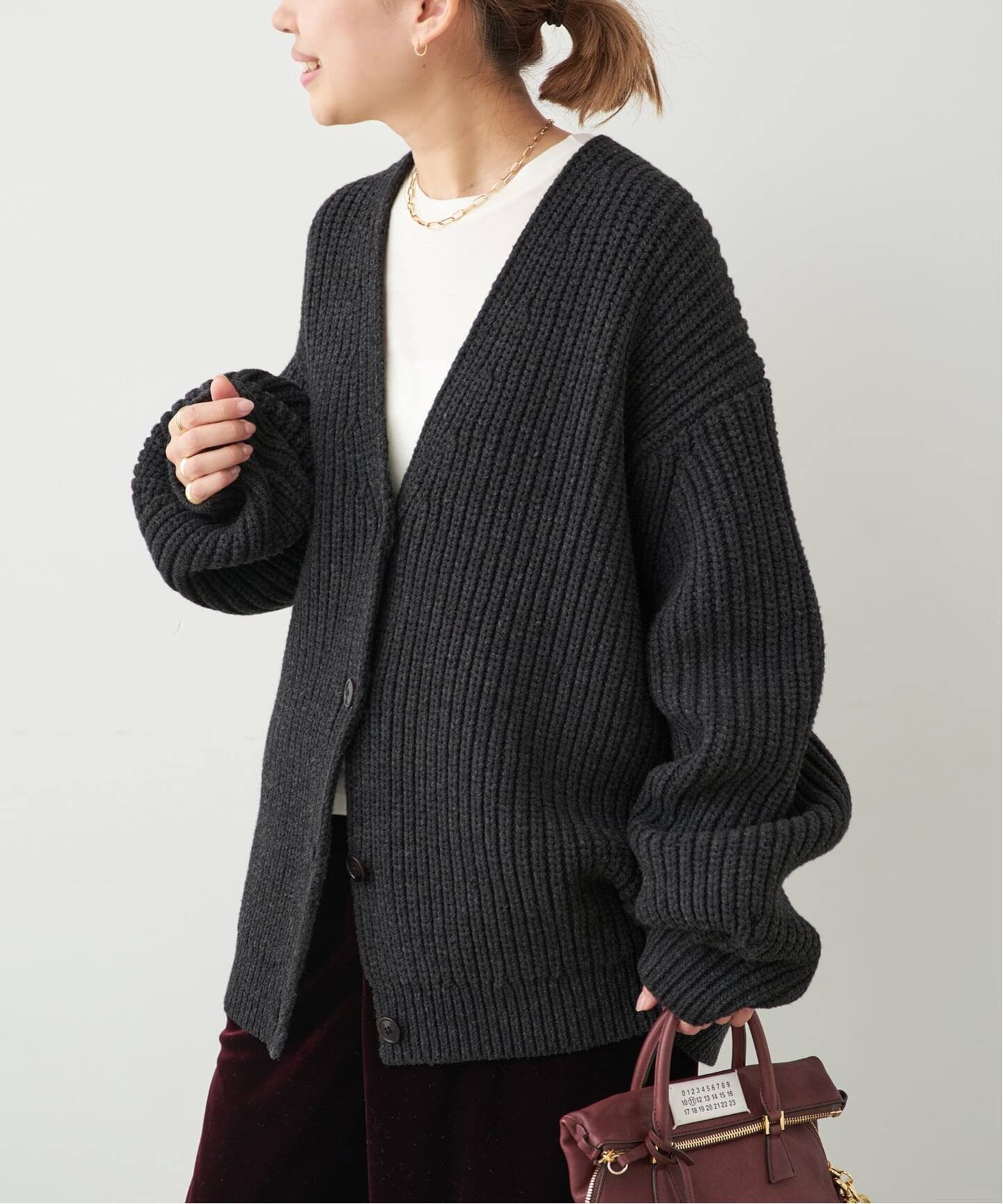 6397/シックススリーナインセブン】FISHERMAN RIB CARDIGAN（ニット