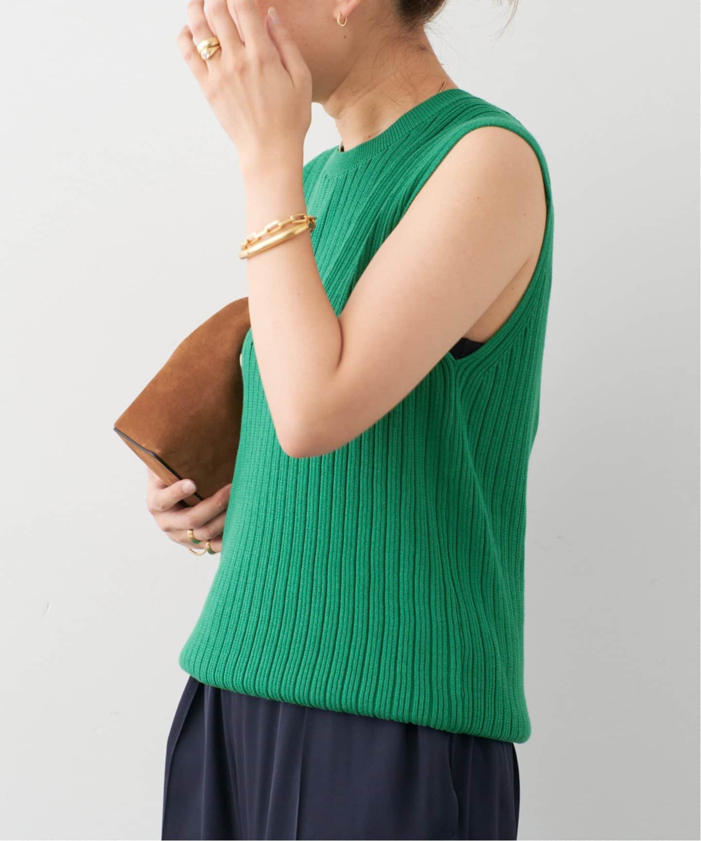 ニット セーター 「LOWER/ローヴァー」14G SILK COTTON TANK TOP レディース LOWER/ローヴァー】14G SILK COTTON TANK TOP（ニット／セーター