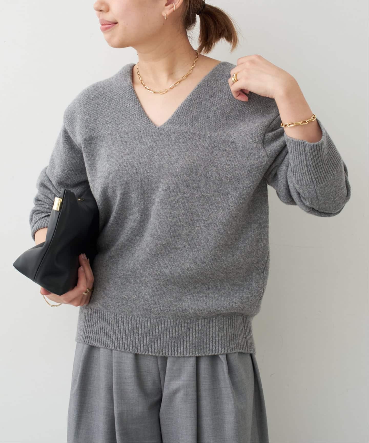 予約》【NOICE/ノイス】OFF-SHOULDER WOOLBLEND KNIT（ニット
