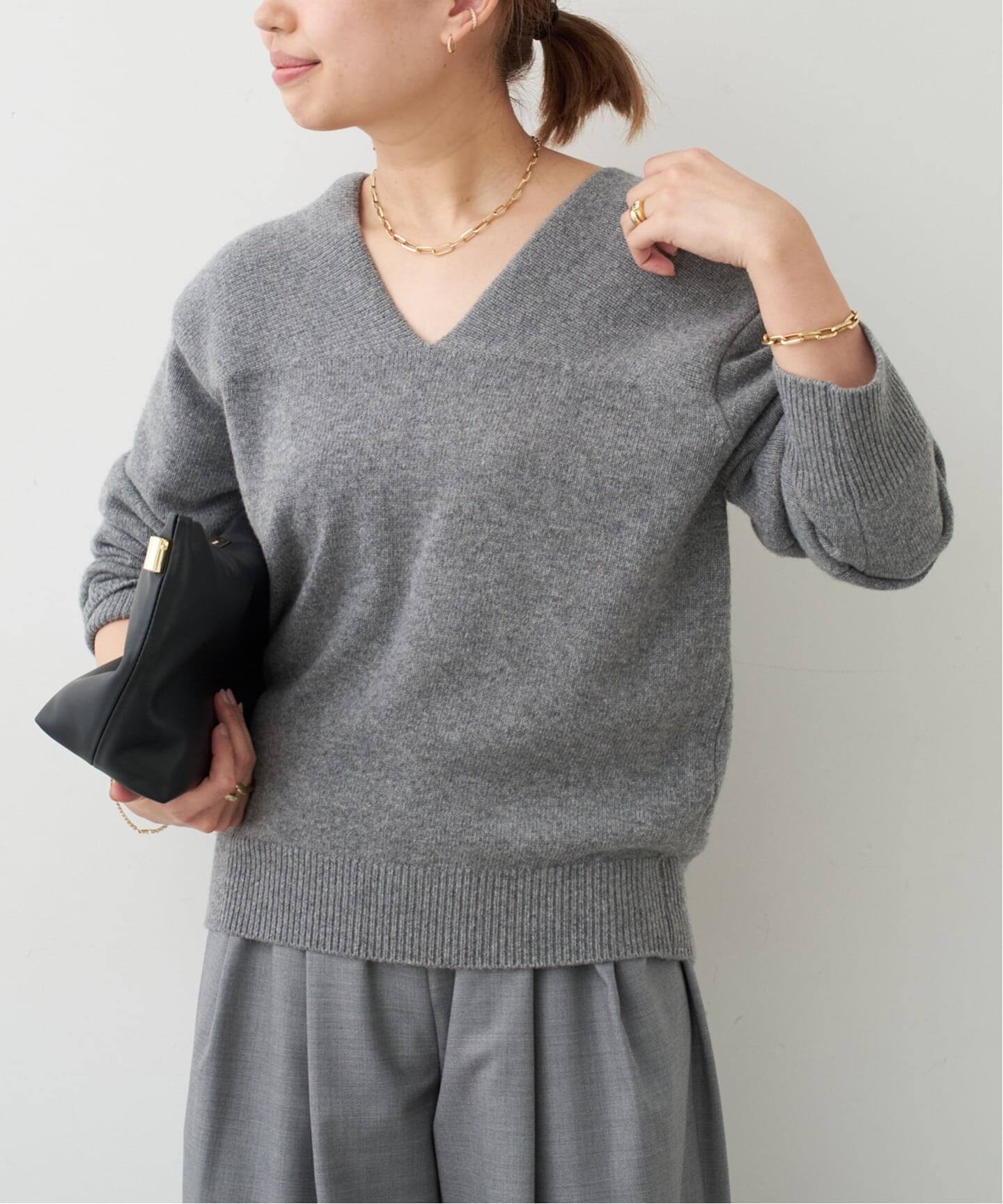 予約》【NOICE/ノイス】OFF-SHOULDER WOOLBLEND KNIT（ニット