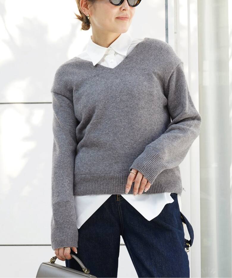 NOICE/ノイス】OFF-SHOULDER WOOLBLEND KNIT（ニット／セーター 