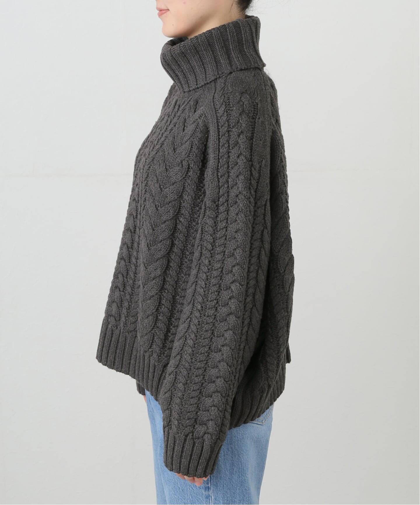 ドゥーズィエムクラス  M.MARTIN Cable KNIT ケーブルニット DENIMIST/デニミスト】CABLE TURTLENECK SWEATER（ニット／セーター