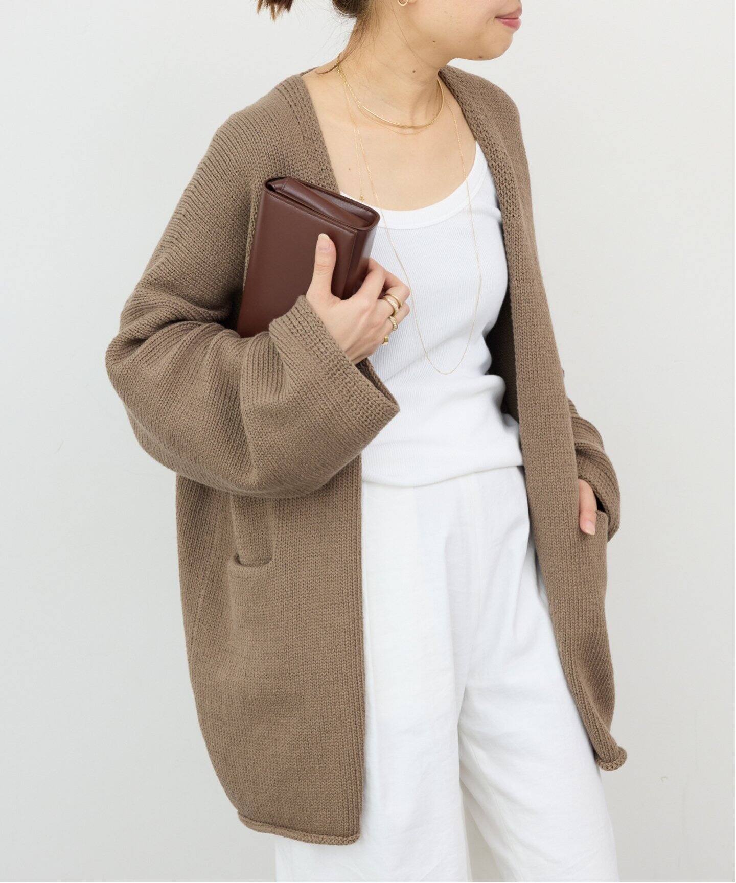 LAUREN MANOOGIAN/ローレン マヌージアン】OPEN CARDIGAN  