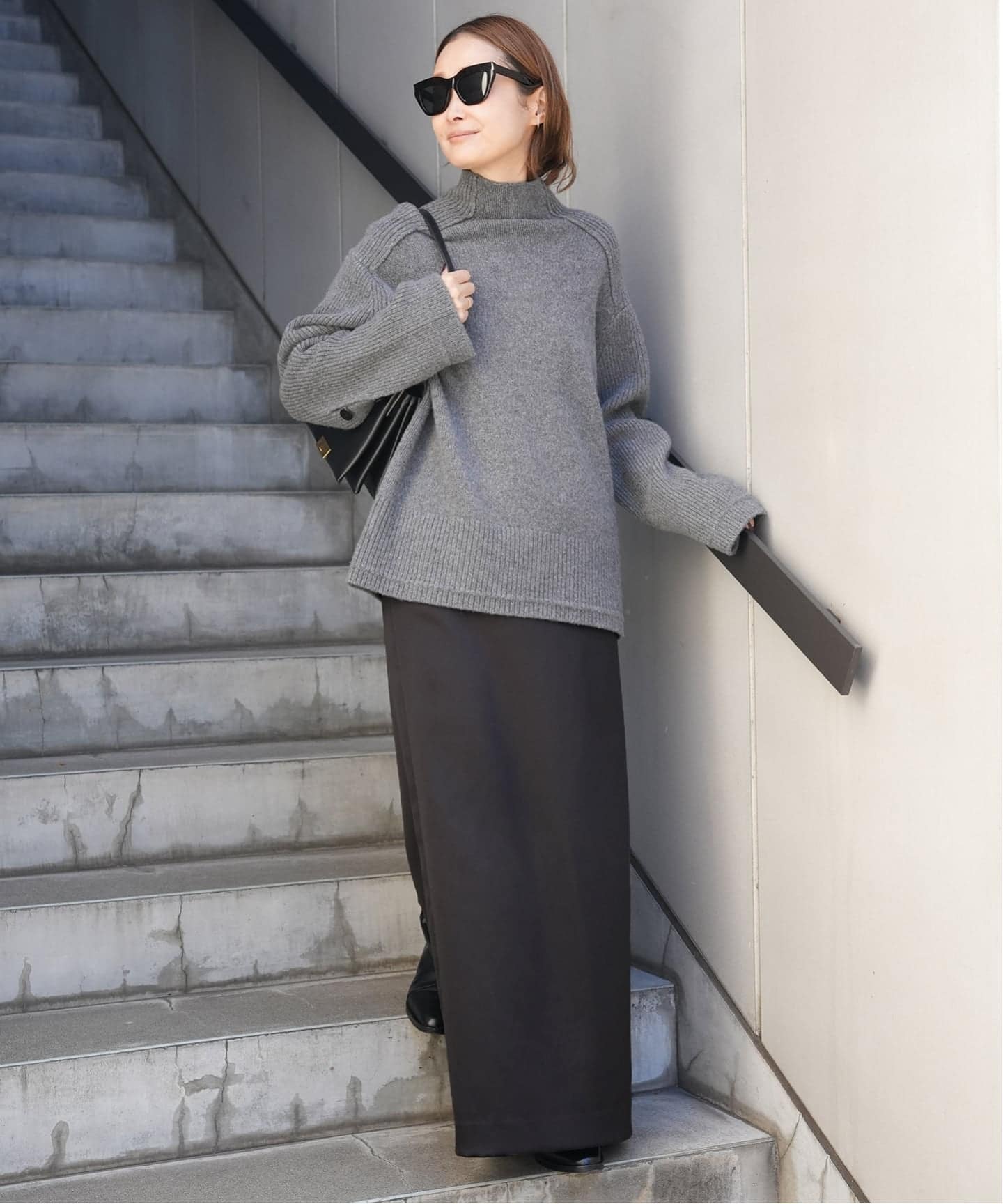 MARIA MCMANUS/マリアマクマナス】Button Mock Neck（ニット／セーター